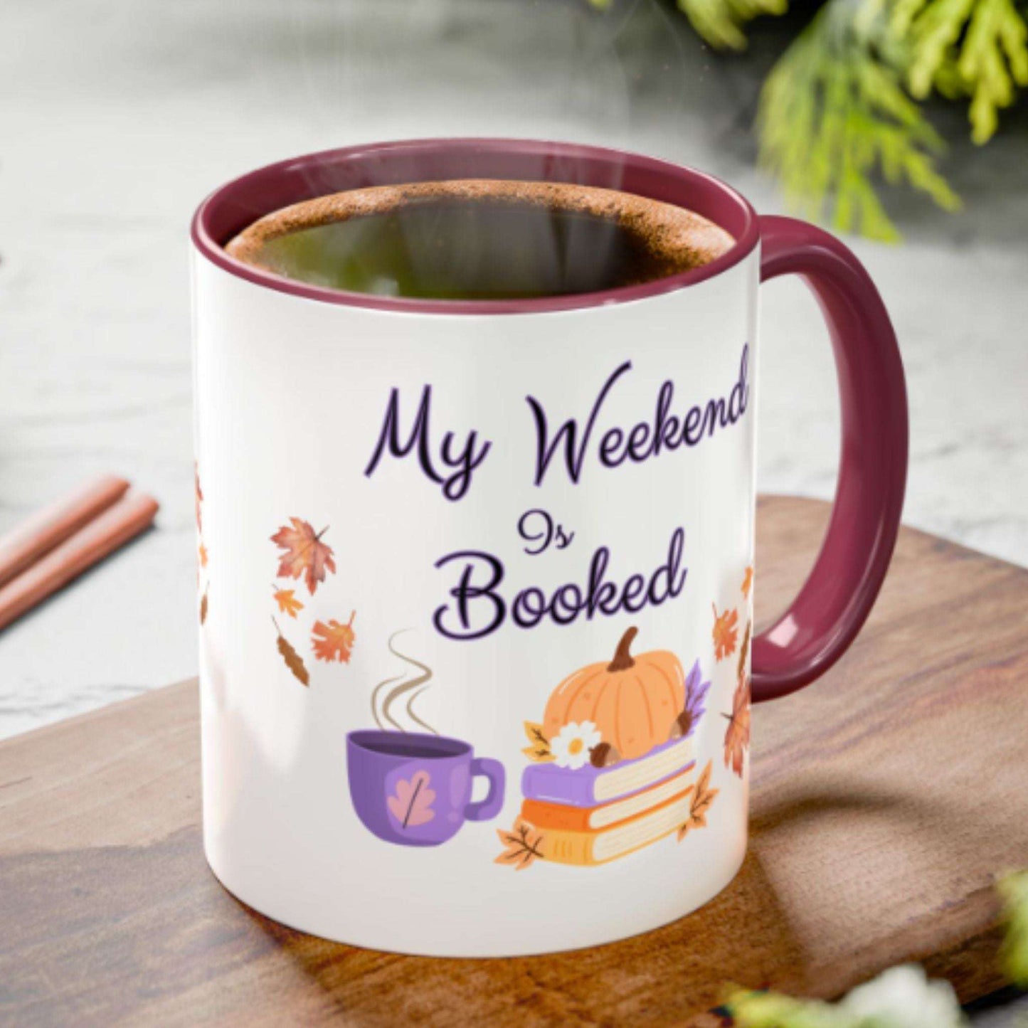 Cozy Fall Mug for Book Lovers – Autumn Reading Gift Coffee Tea Cup