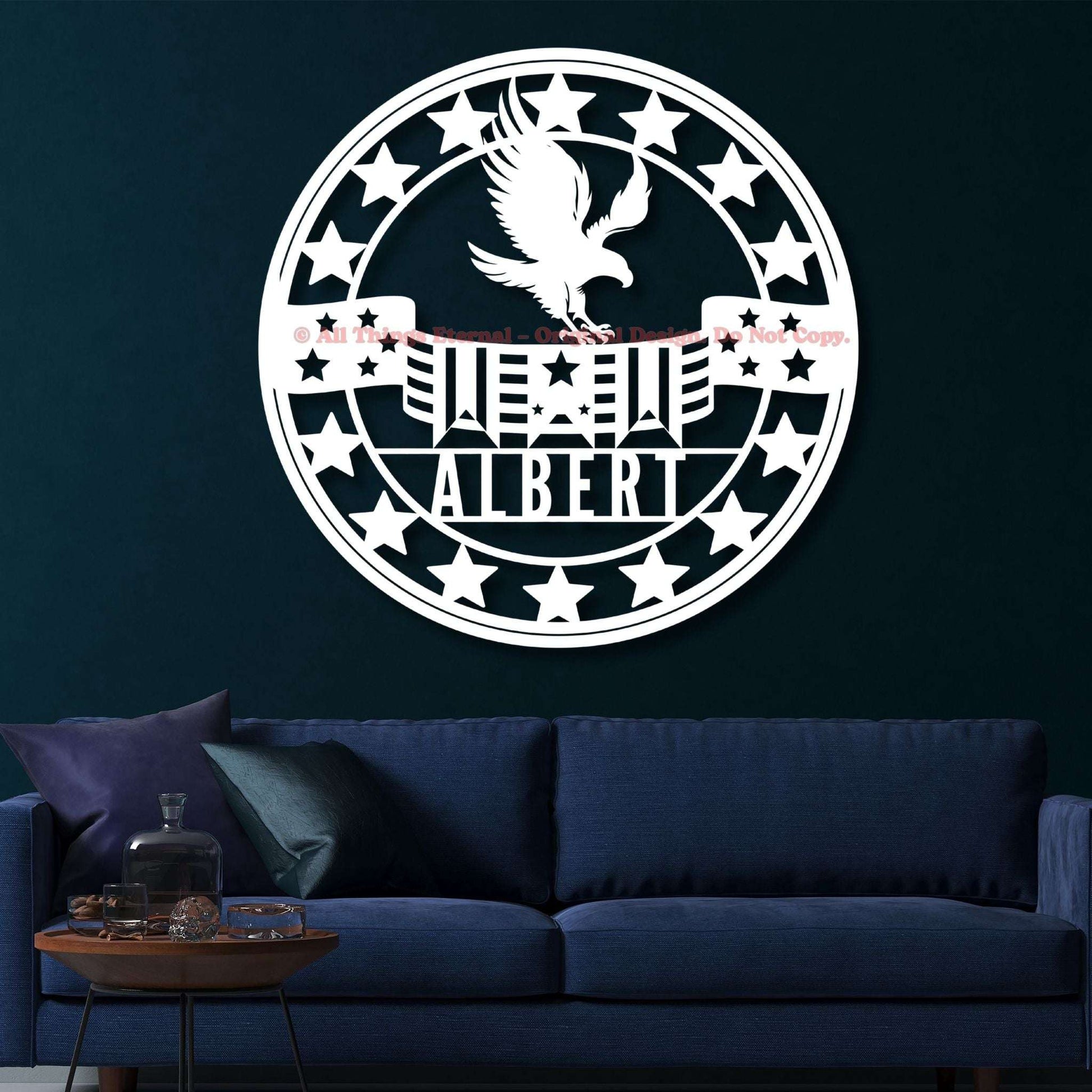 Custom Patriotic Metal Sign- Military Gifts Decor