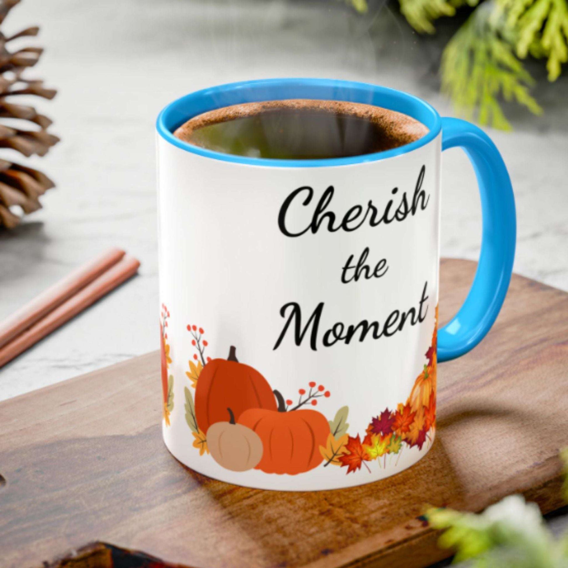 Thanksgiving Pumpkin Coffee Mug – Inspirational Fall Gift for Coffee Lovers