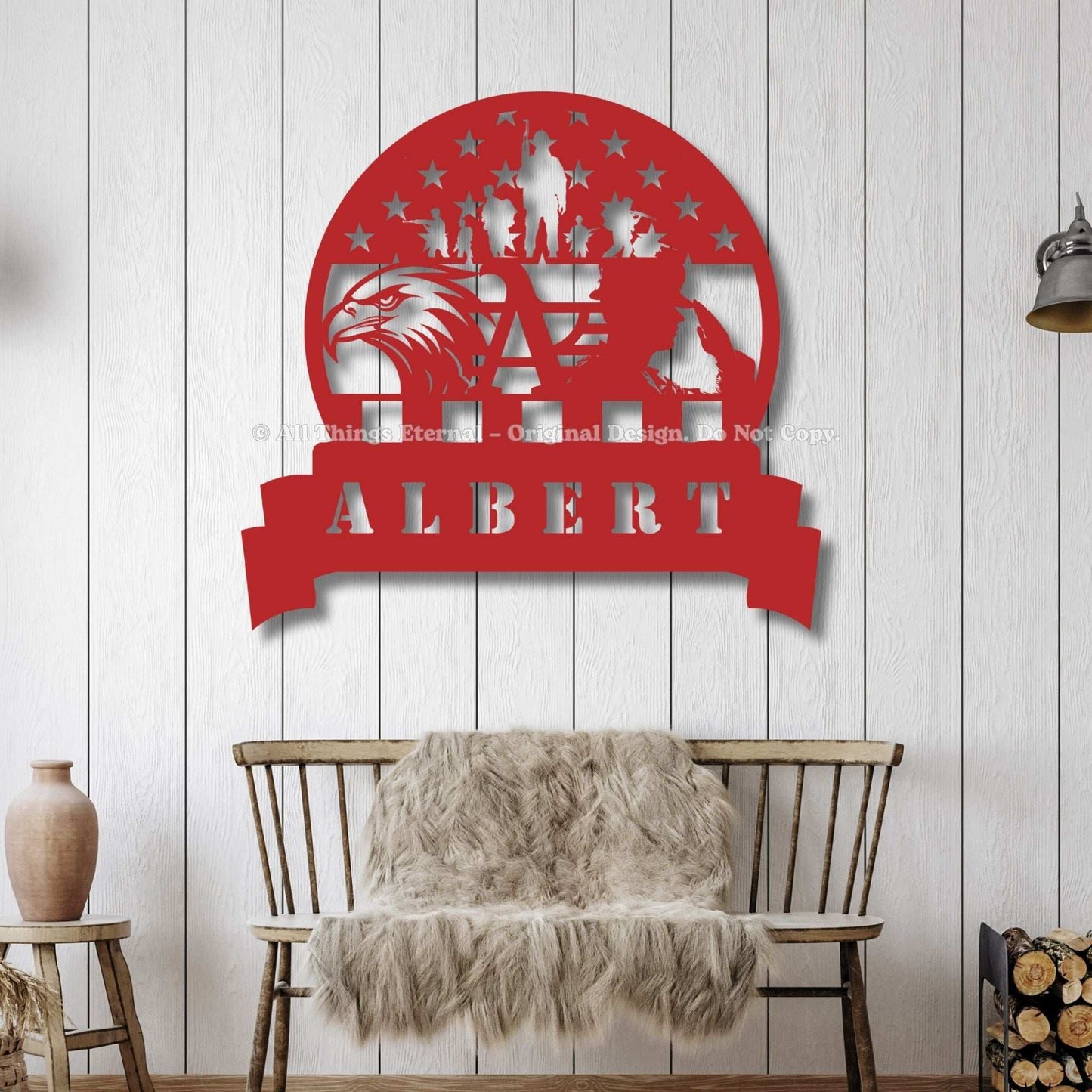 Personalized Wall Art – Independence Day Gifts for US Veterans