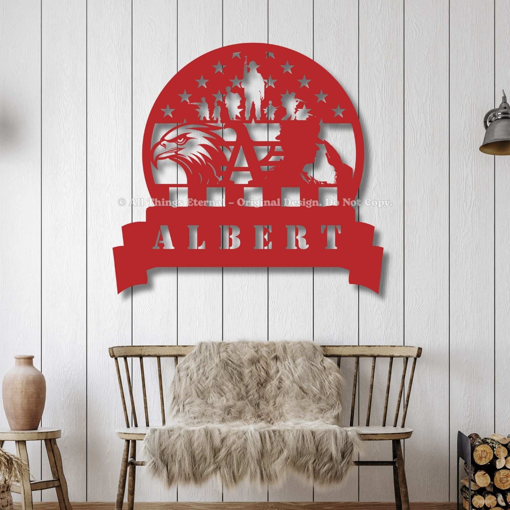 Personalized Wall Art – Independence Day Gifts for US Veterans