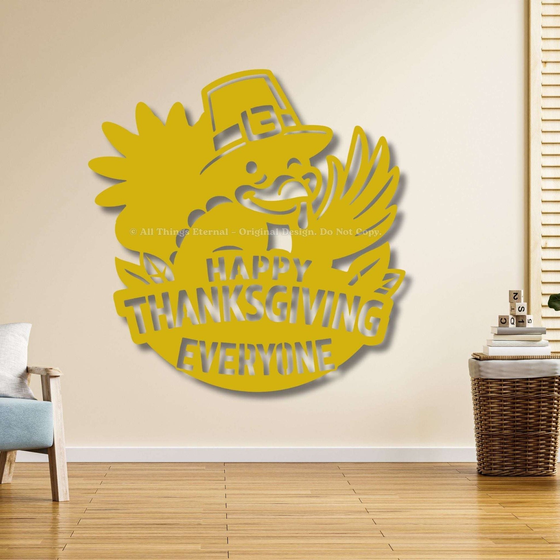 Thanksgiving Turkey Metal Sign - Wall Art for Home