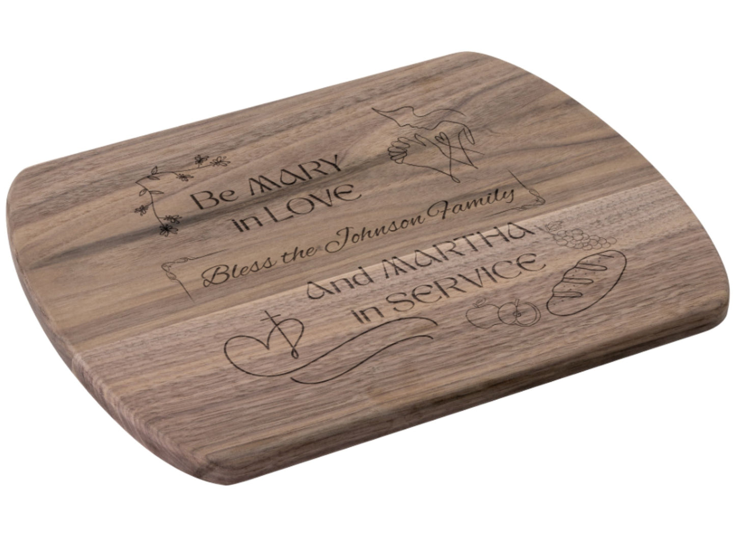 Personalized Christian Cutting Board-Faith-Based Kitchen Decor  Gift for Wife