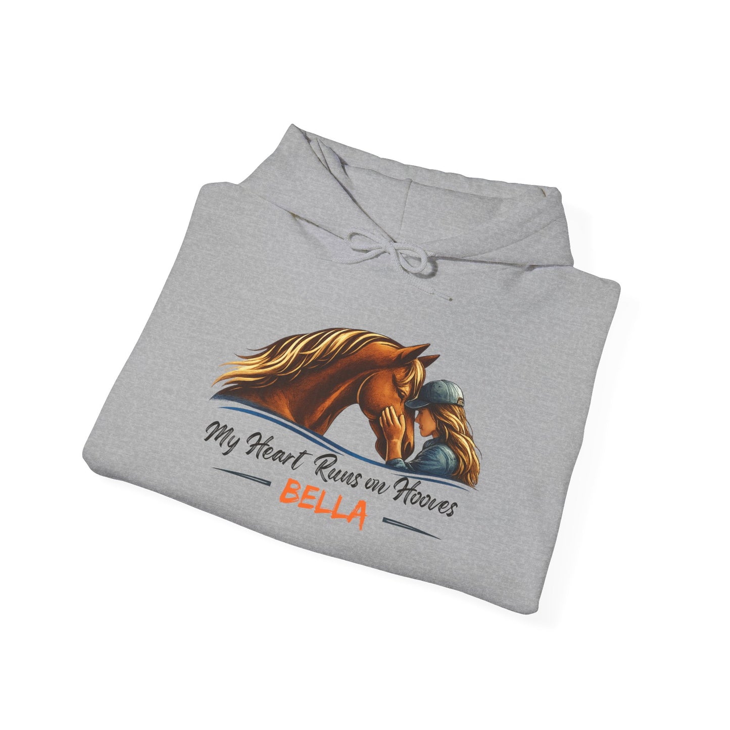 Personalized My Heart Runs on Hooves Hoodie for Women