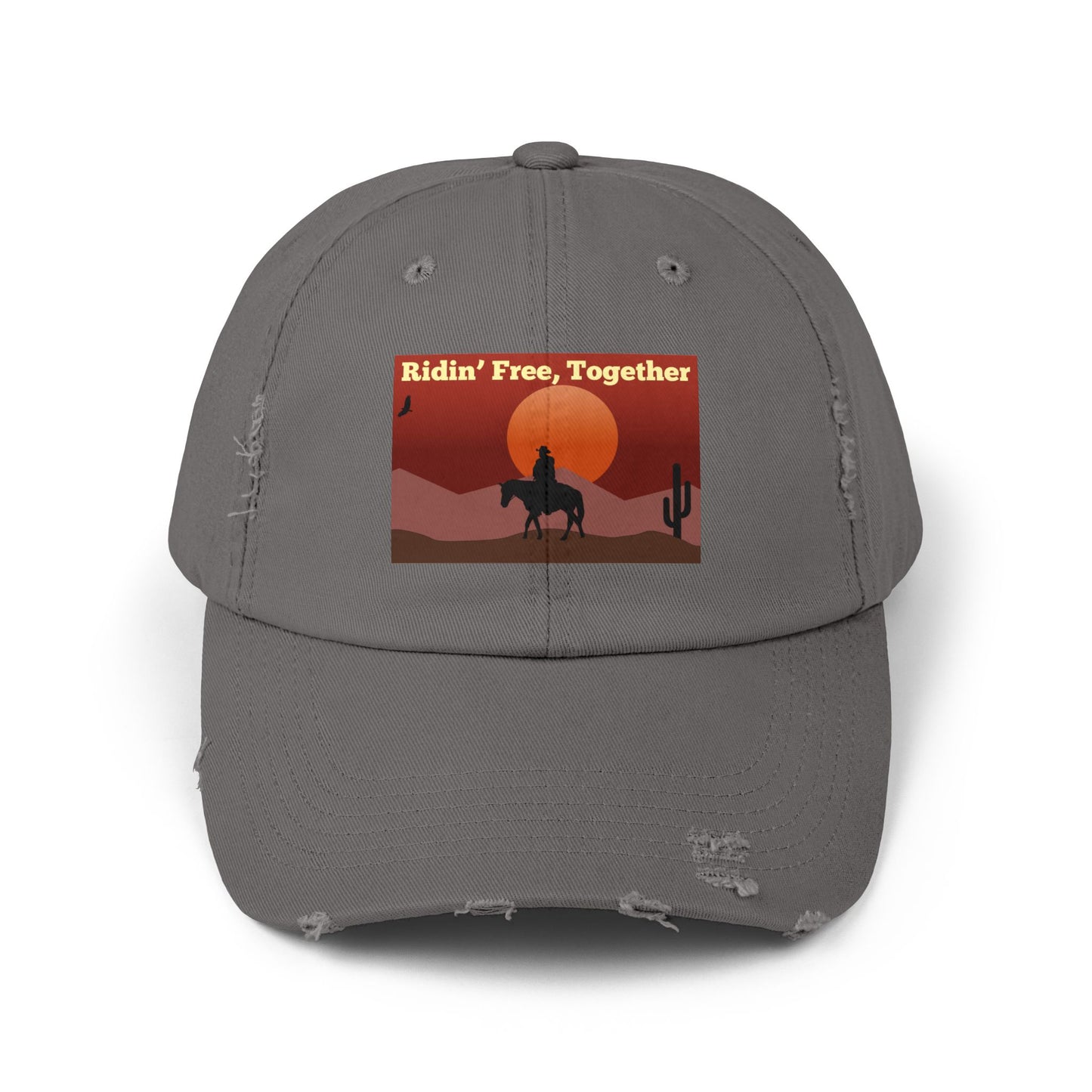 Ridin' Free Together Distressed Vintage Horse Cap