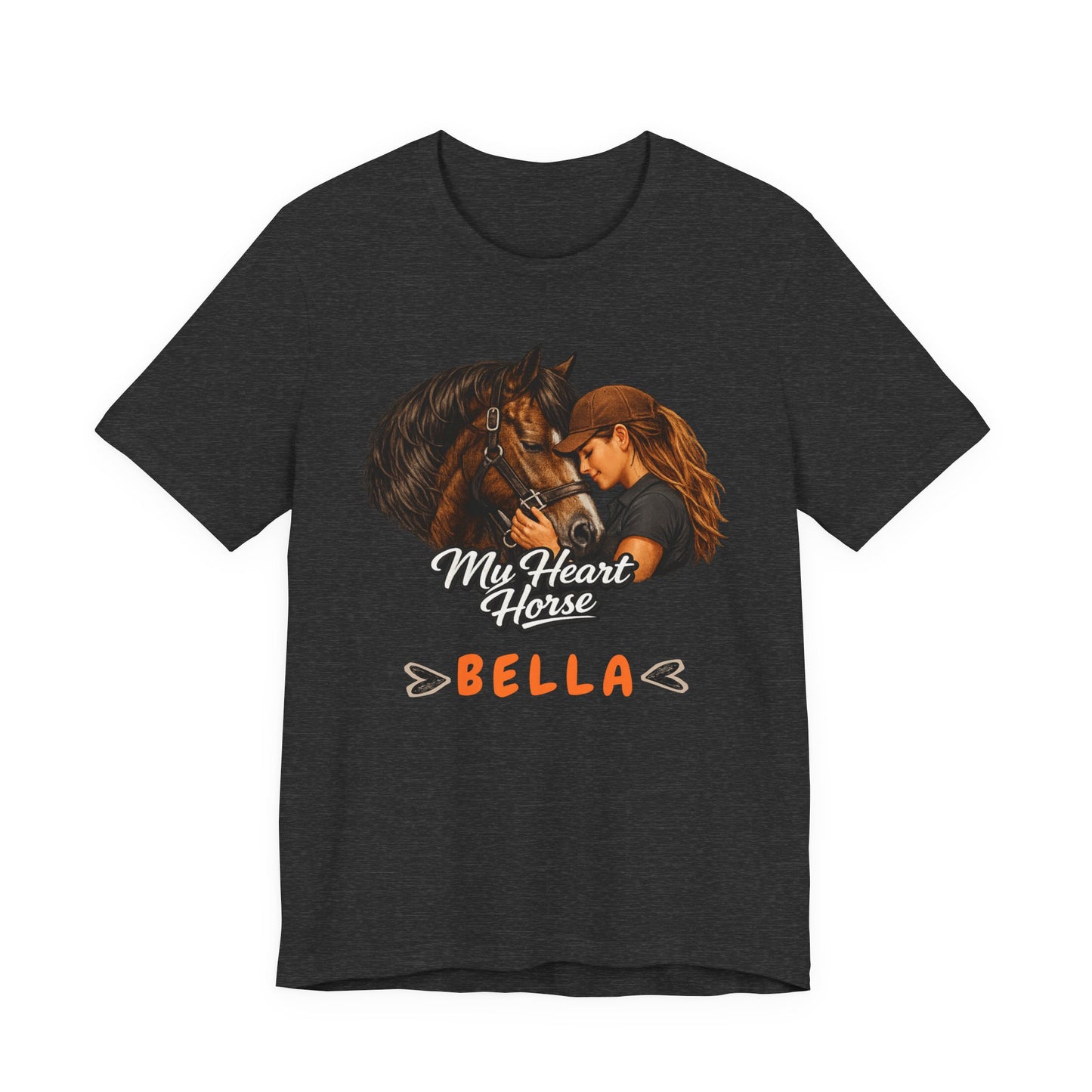 My Heart Horse Bella T-Shirt — Personalized Equestrian Tee