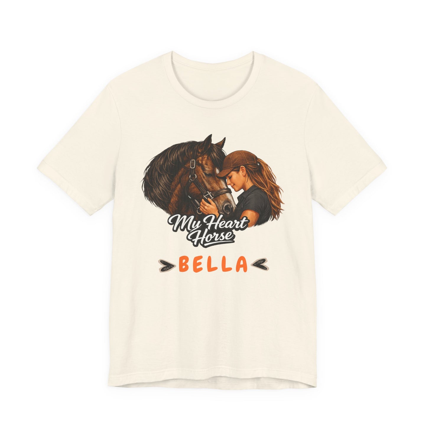 My Heart Horse Bella T-Shirt — Personalized Equestrian Tee
