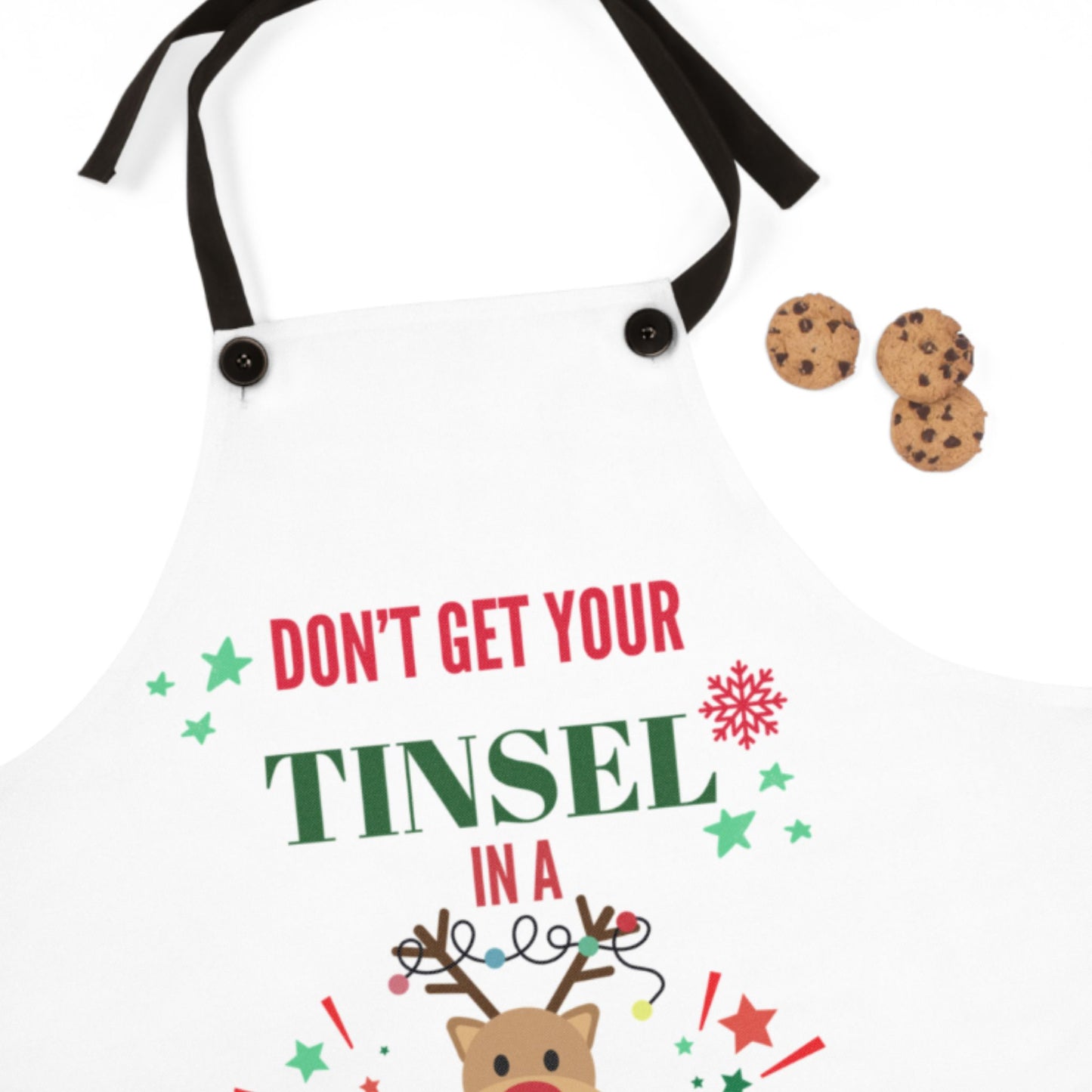Don’t Get Your Tinsel in a Tangle Apron | Funny Christmas  Kitchen Gift
