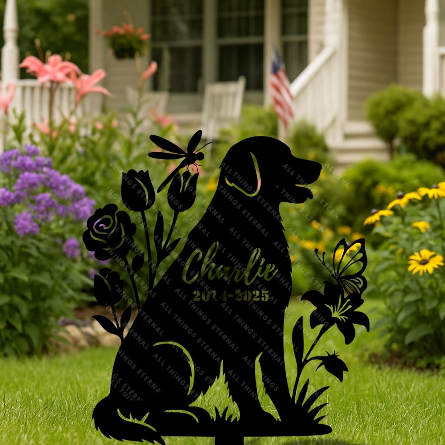 Personalized Dog Memorial Stake – Custom Pet Grave Marker Gift