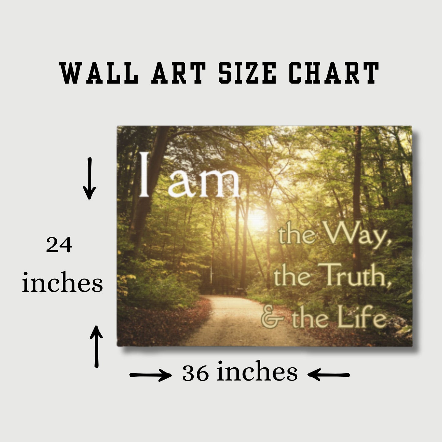 I Am the Way Truth & Life Christian Christmas Canvas | Faith Wall Art