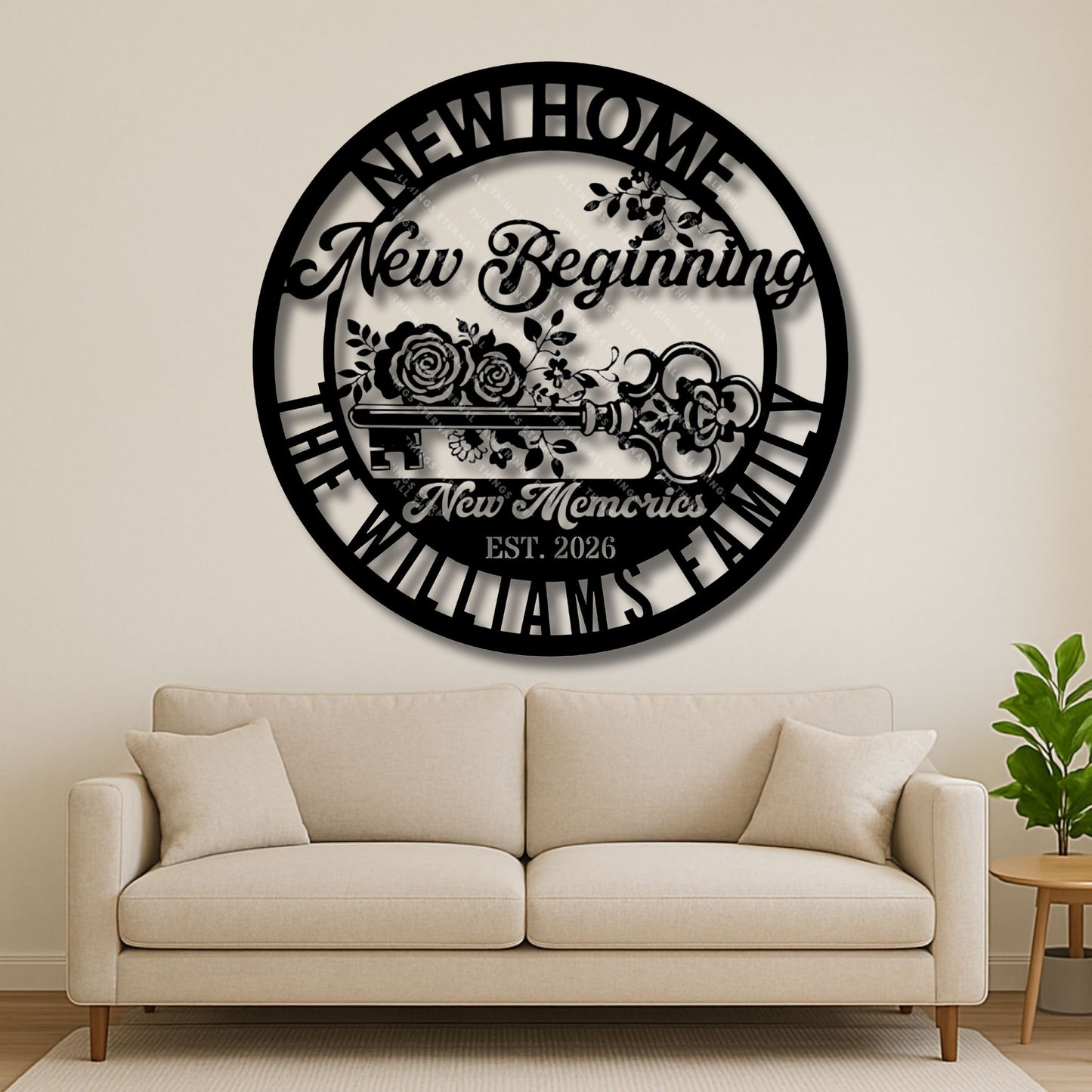 Personalized New Home Metal Sign – Housewarming Gift for New Homeowners