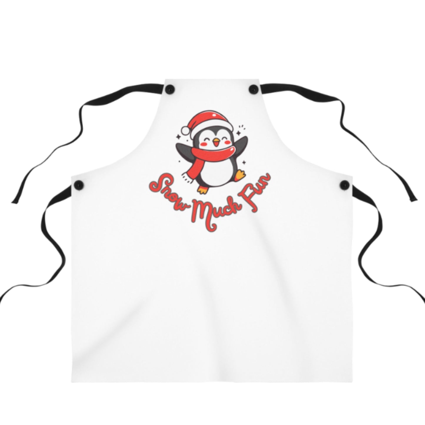 Snow Much Fun Penguin Apron – Cute Christmas Cooking Kitchen Apron