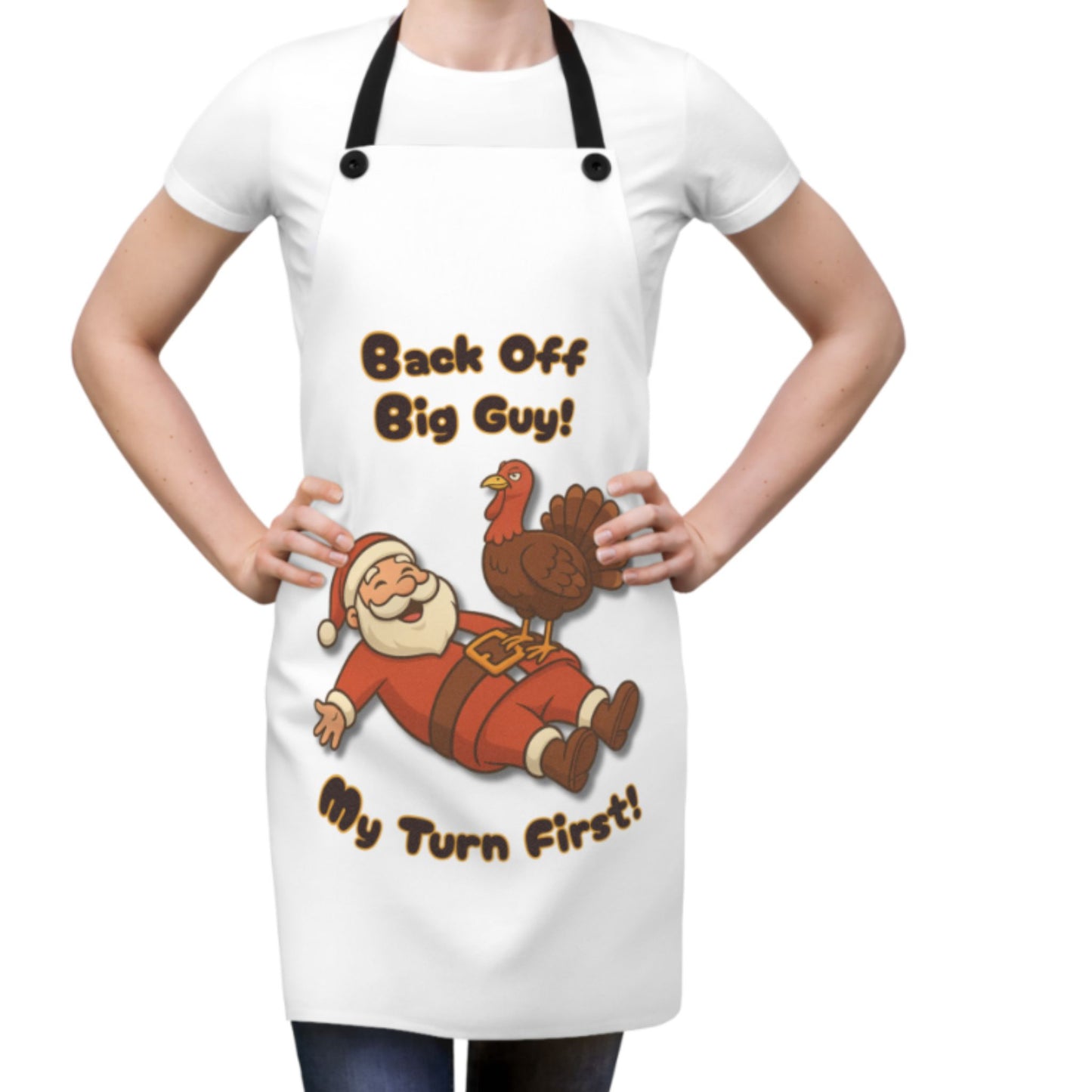 Back Off Big Guy Apron | Funny Cooking Apron | Thanksgiving Gifts