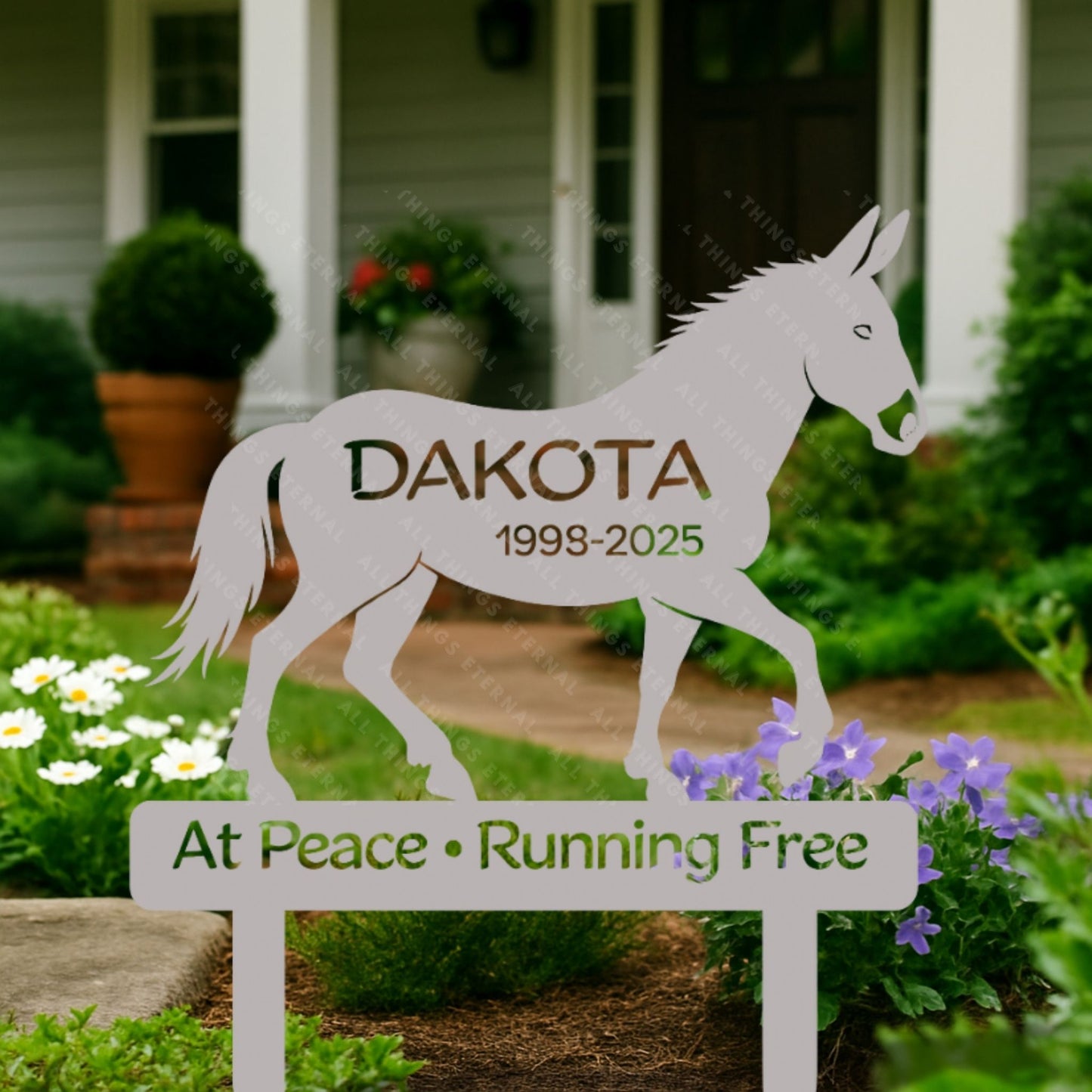 Personalized Mule Memorial Garden Stake Sign