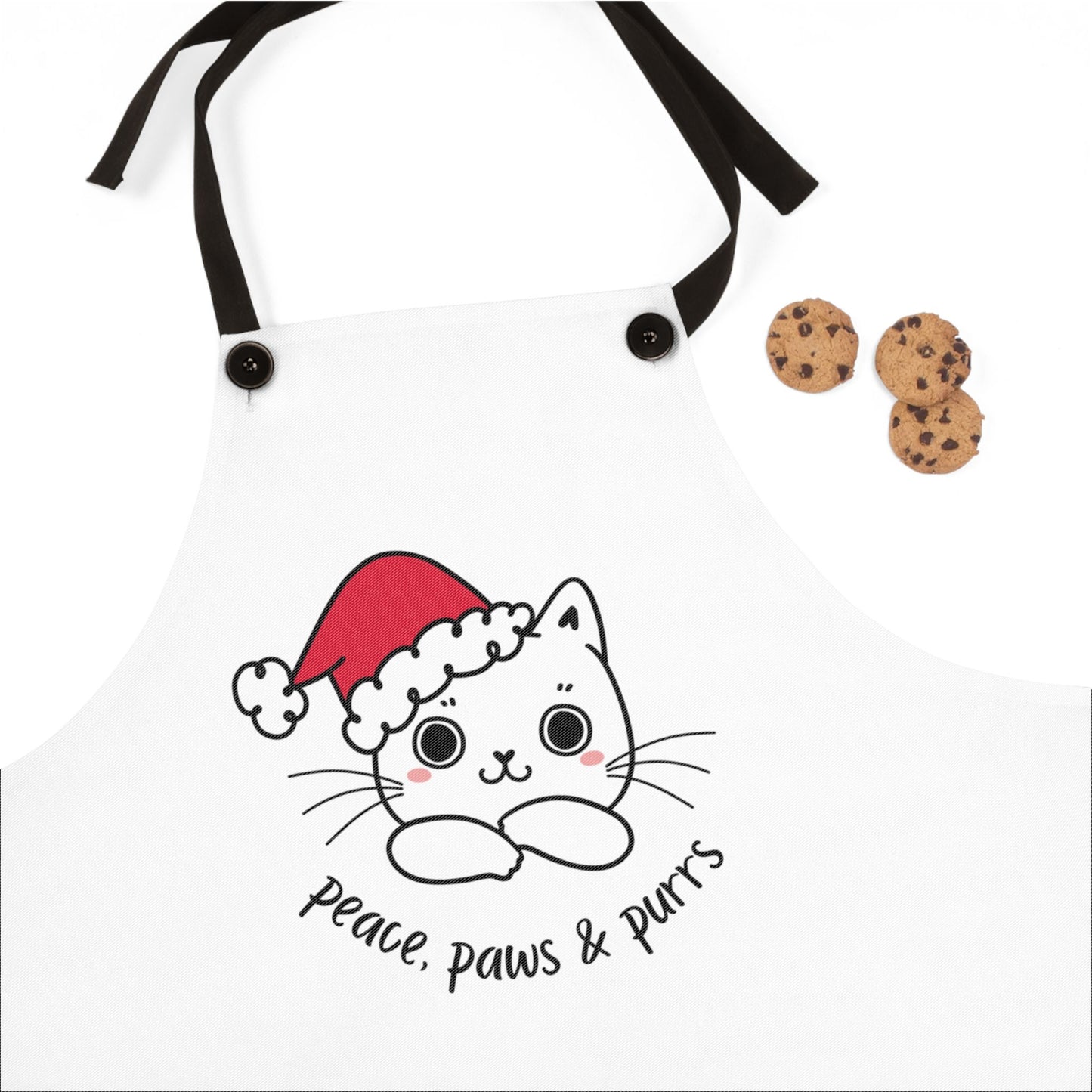 Peace Paws Purrs Cute Kitty Apron – Funny Cat Cooking Gift