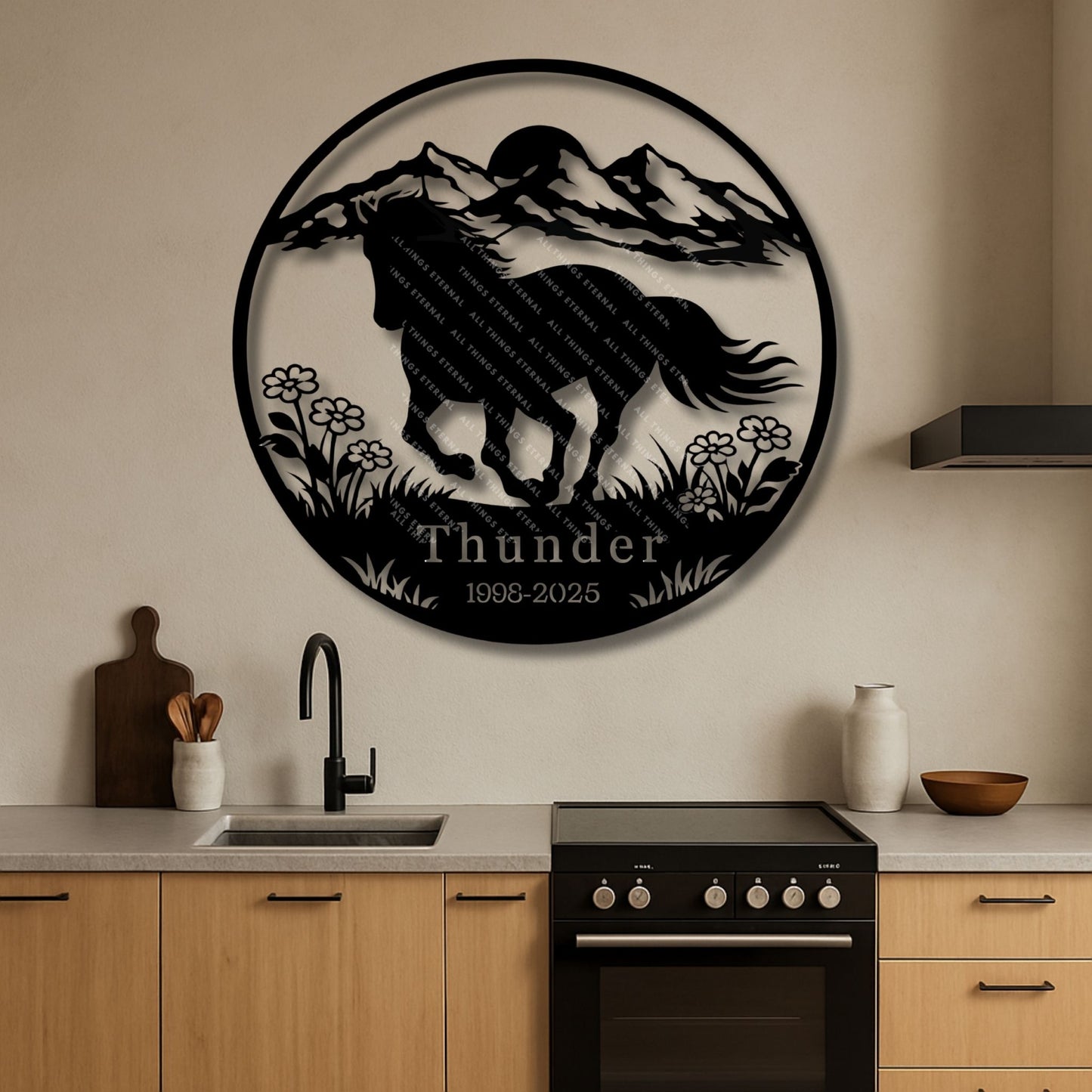 Personalized Horse Memorial Metal Sign – Custom Engraved Tribute Gift