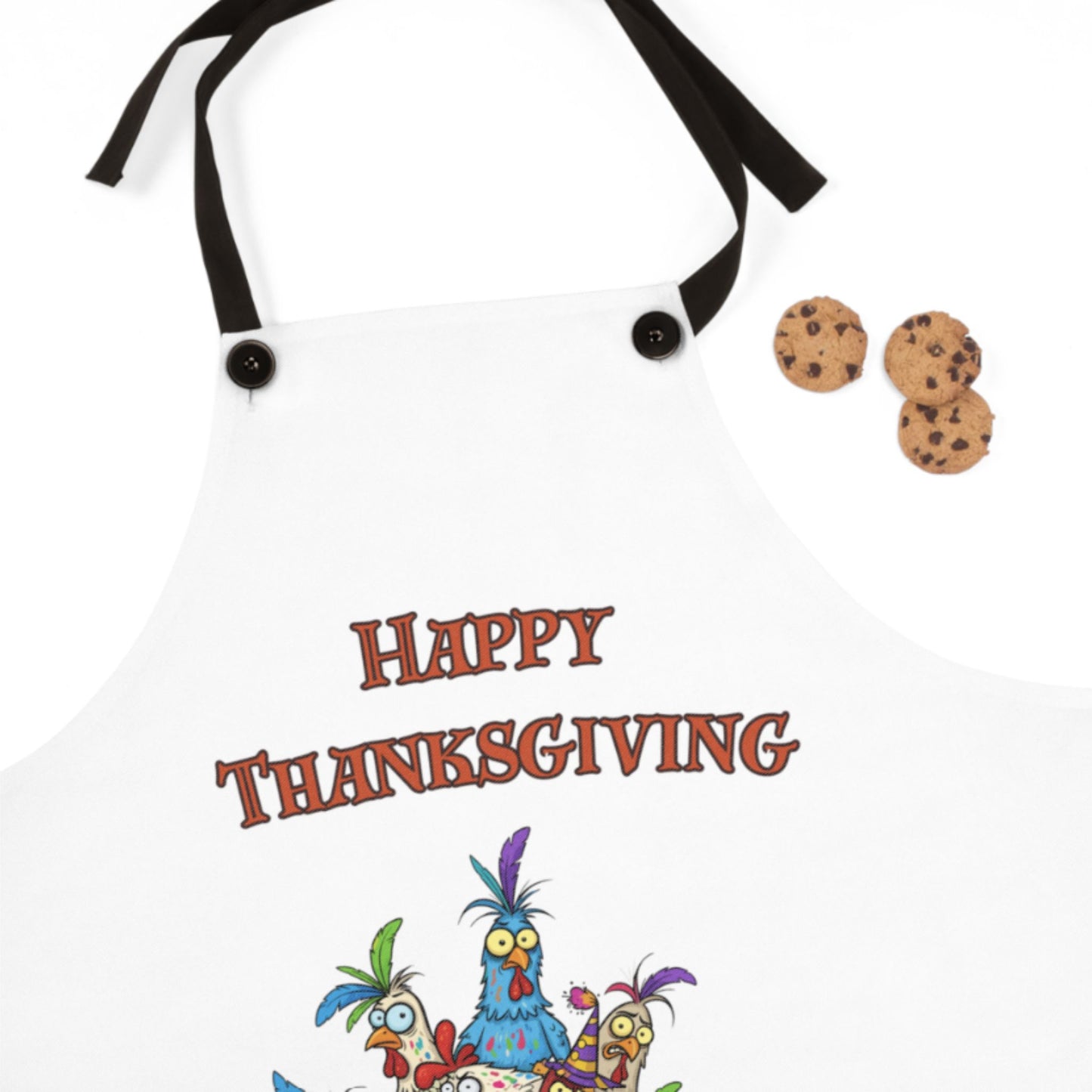 Funny Happy Thanksgiving From Our Flock To Yours! Apron - Thanksgiving Kitchen Gift