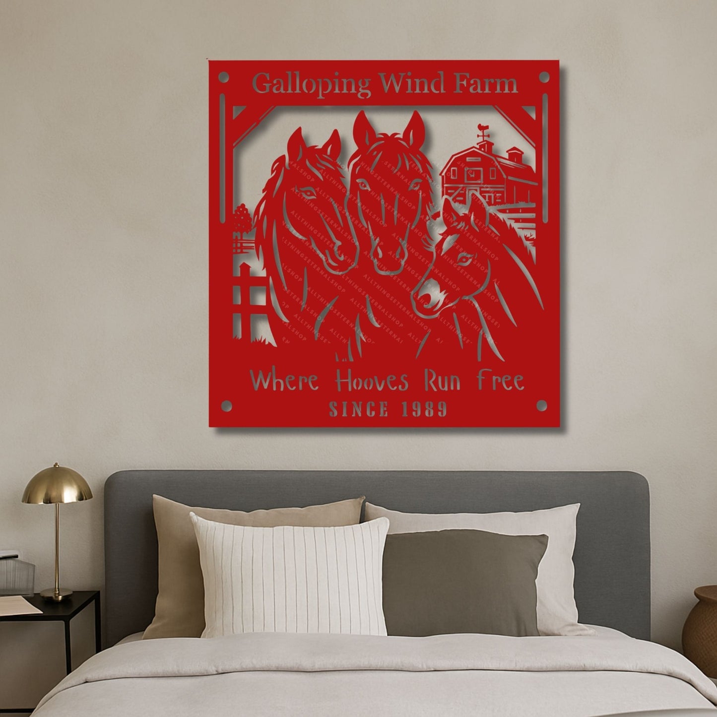 Personalized Horse Farm Metal Sign | Custom Ranch Name Decor