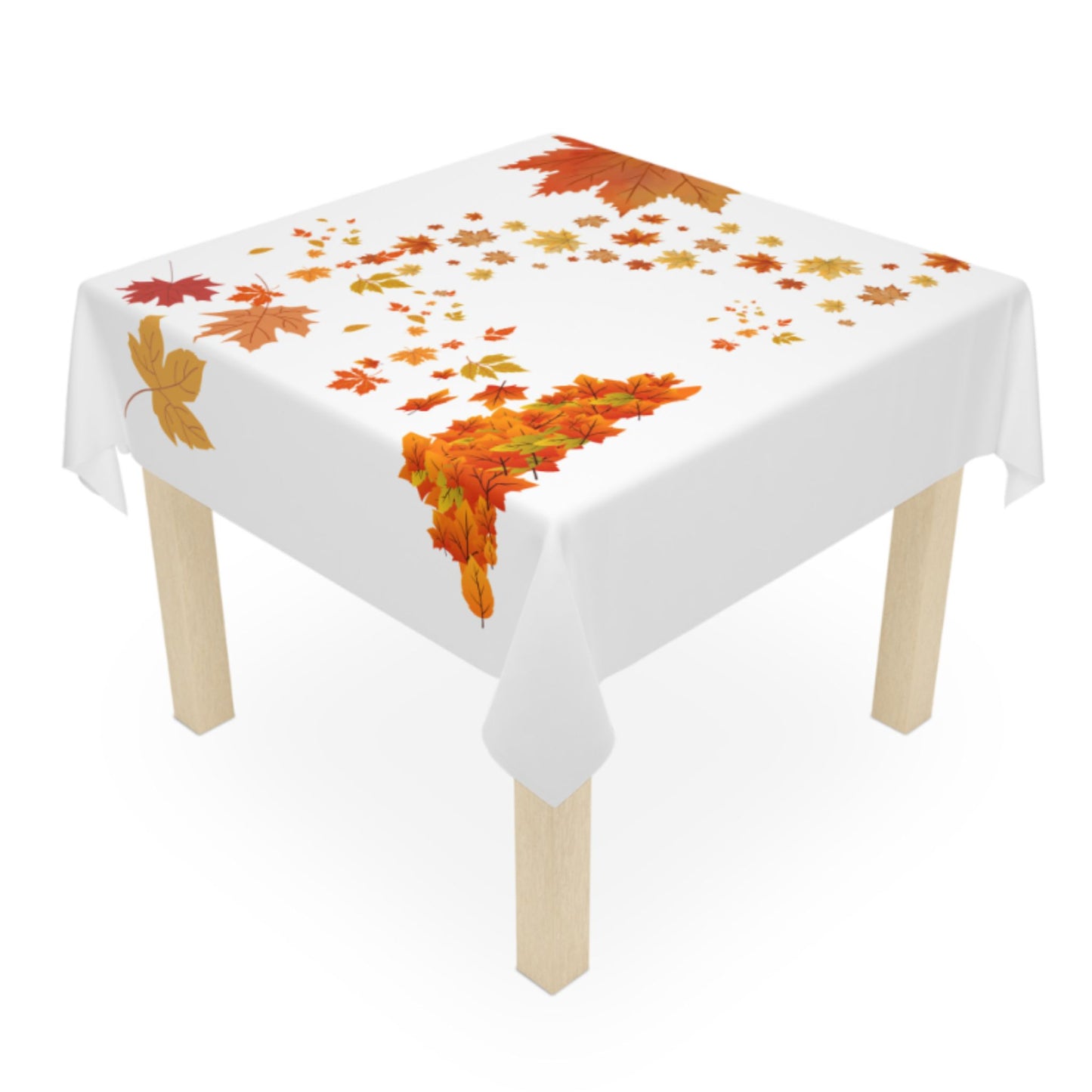 Autumn Fall Leaves Tablecloth | Thanksgiving & Family Dinner Decor