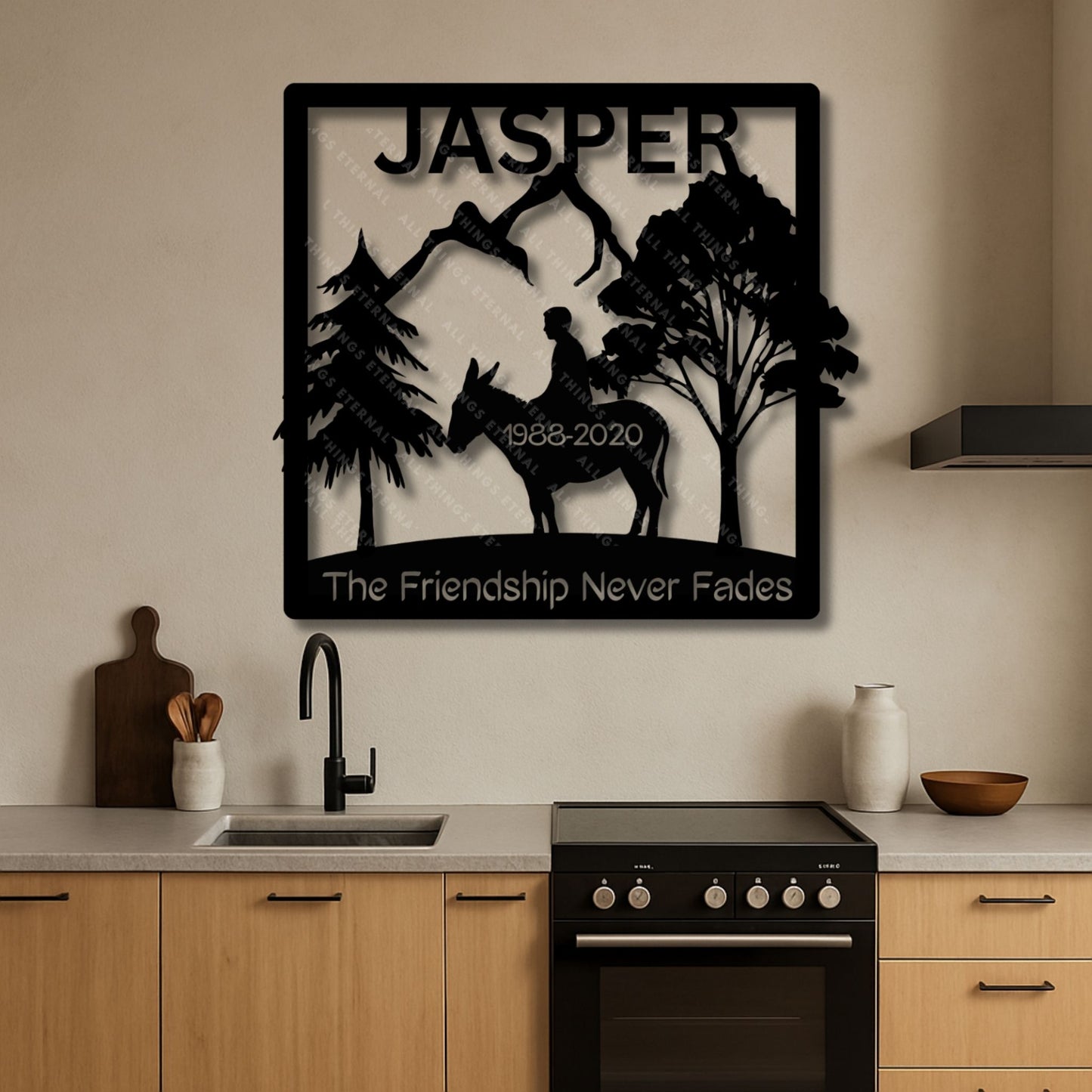Personalized Donkey Memorial Metal Wall Sign – Custom Farm Animal Art