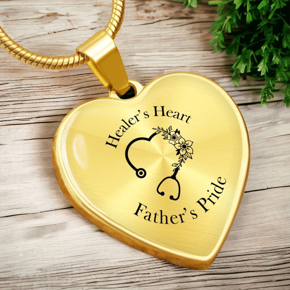 Healer’s Heart Father’s Pride Necklace – Isaiah 60:22 Heart Pendant Gift