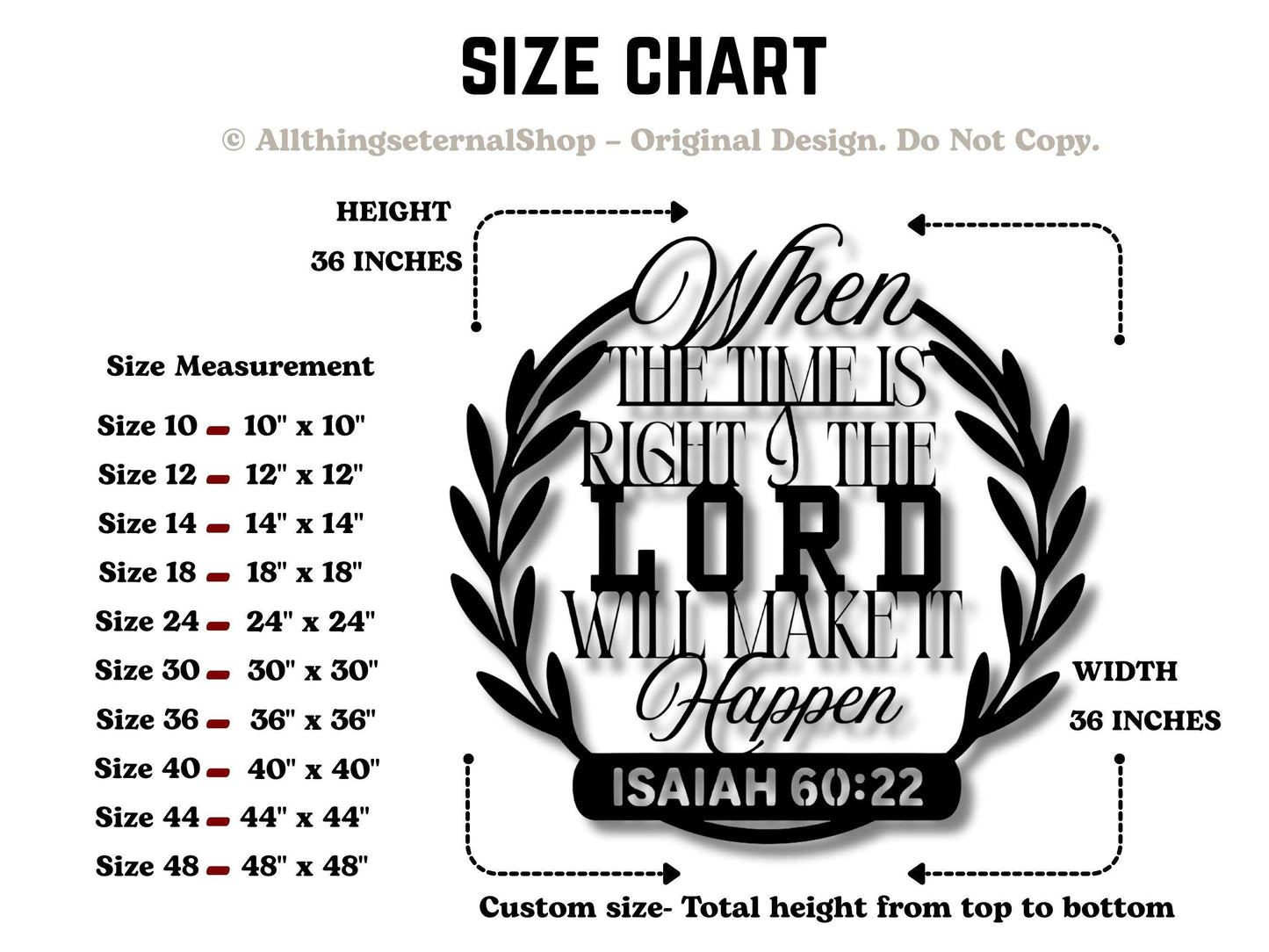 Isaiah 60:22 Christian Metal Sign – Inspirational Bible Verse Wall Art