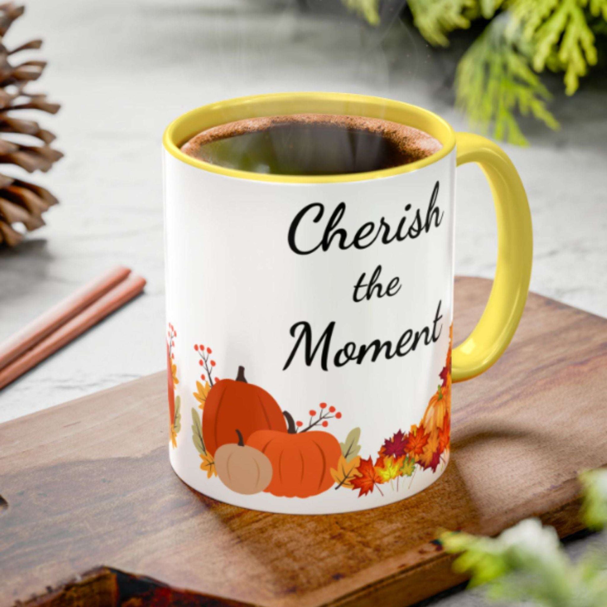 Thanksgiving Pumpkin Coffee Mug – Inspirational Fall Gift for Coffee Lovers