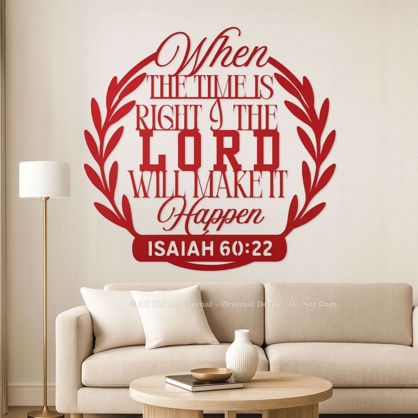 Isaiah 60:22 Christian Metal Sign – Inspirational Bible Verse Wall Art
