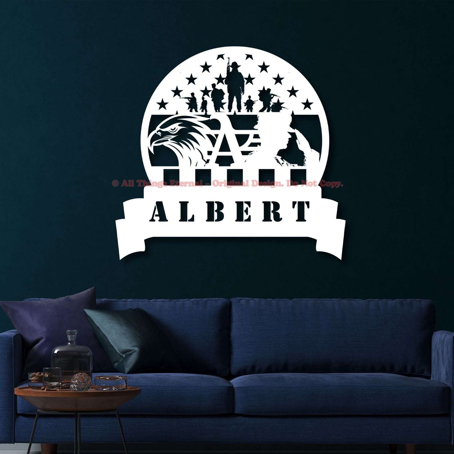 Personalized Wall Art – Independence Day Gifts for US Veterans