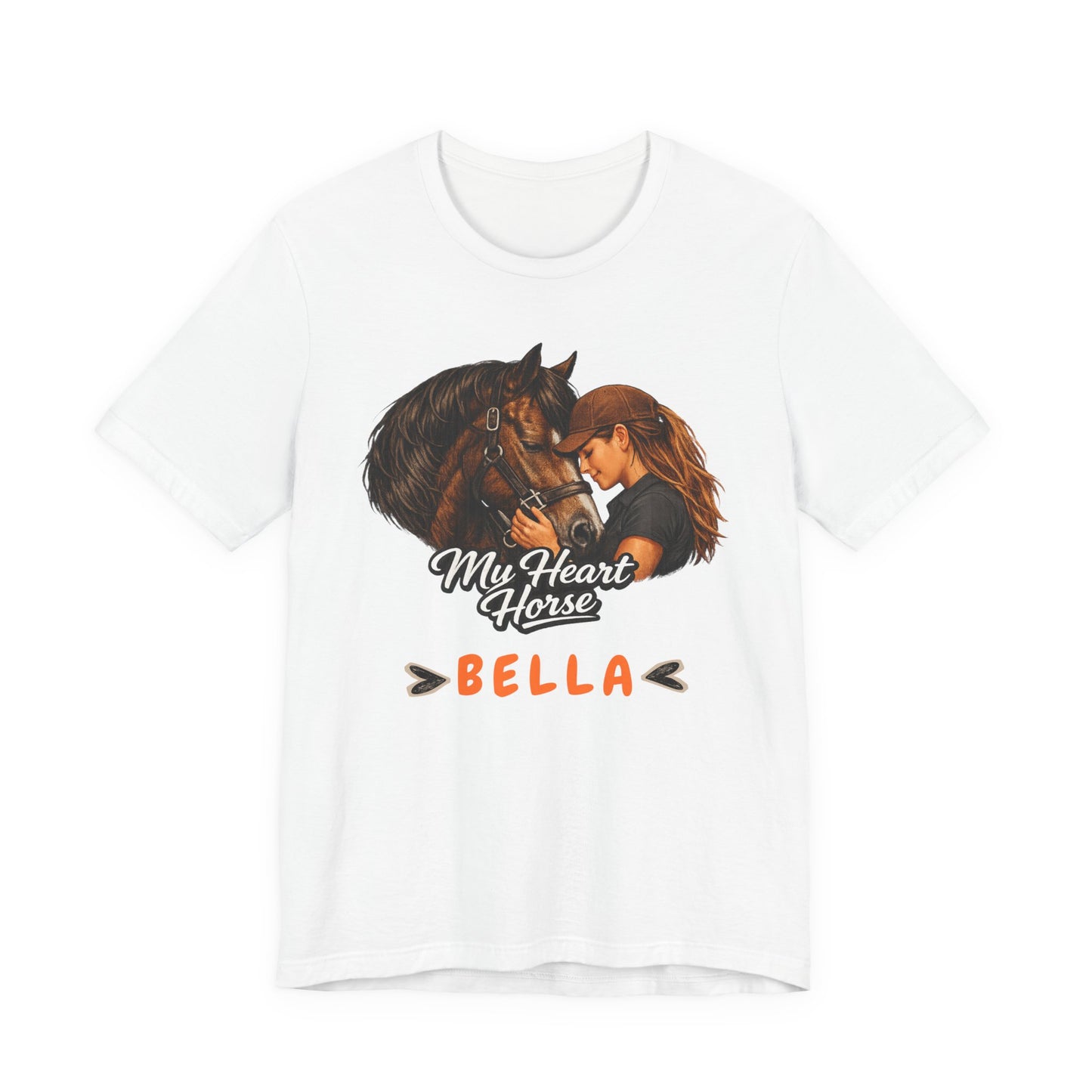 My Heart Horse Bella T-Shirt — Personalized Equestrian Tee