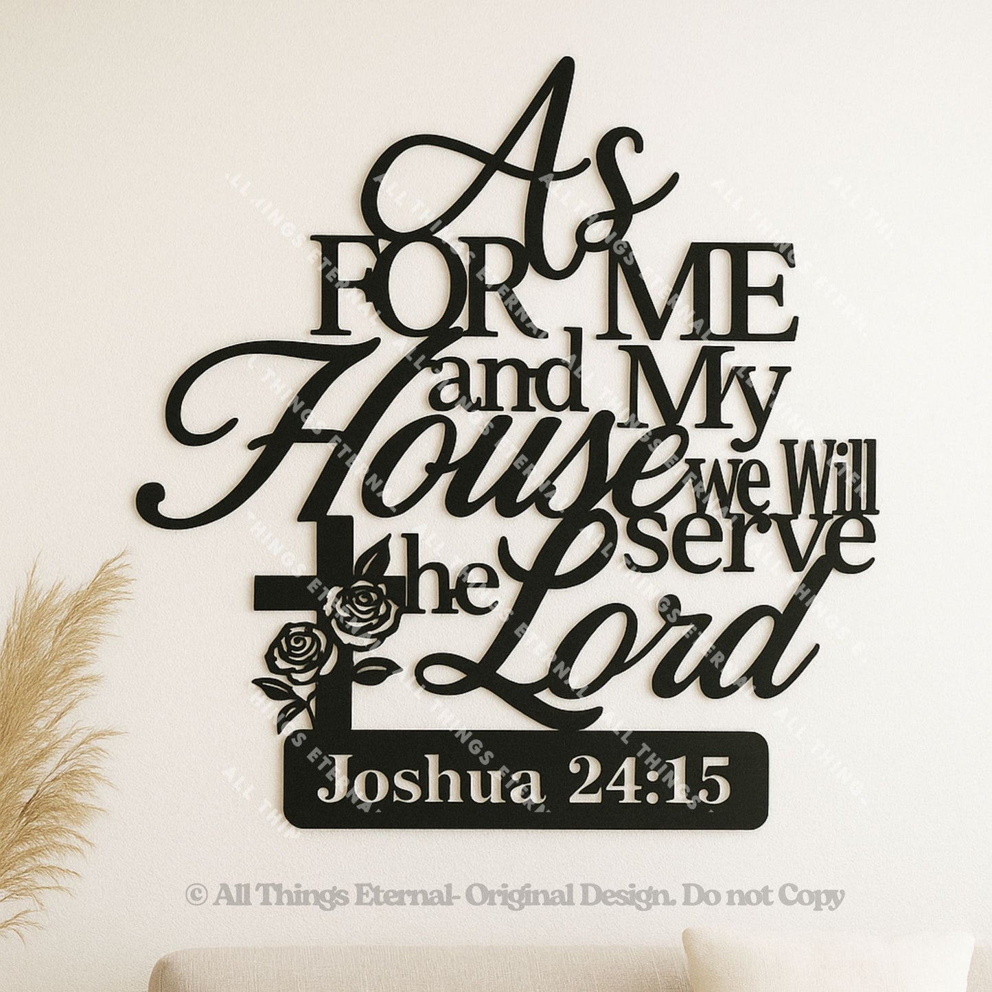 Joshua 24:15 Wall Art | As for Me & My House We Will Serve the Lord