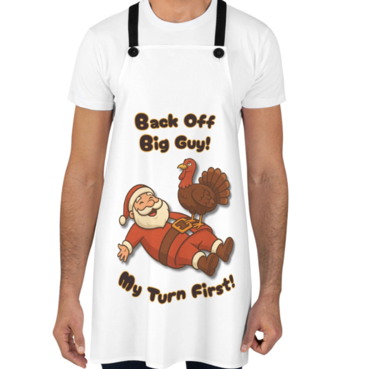 Back Off Big Guy Apron | Funny Cooking Apron | Thanksgiving Gifts