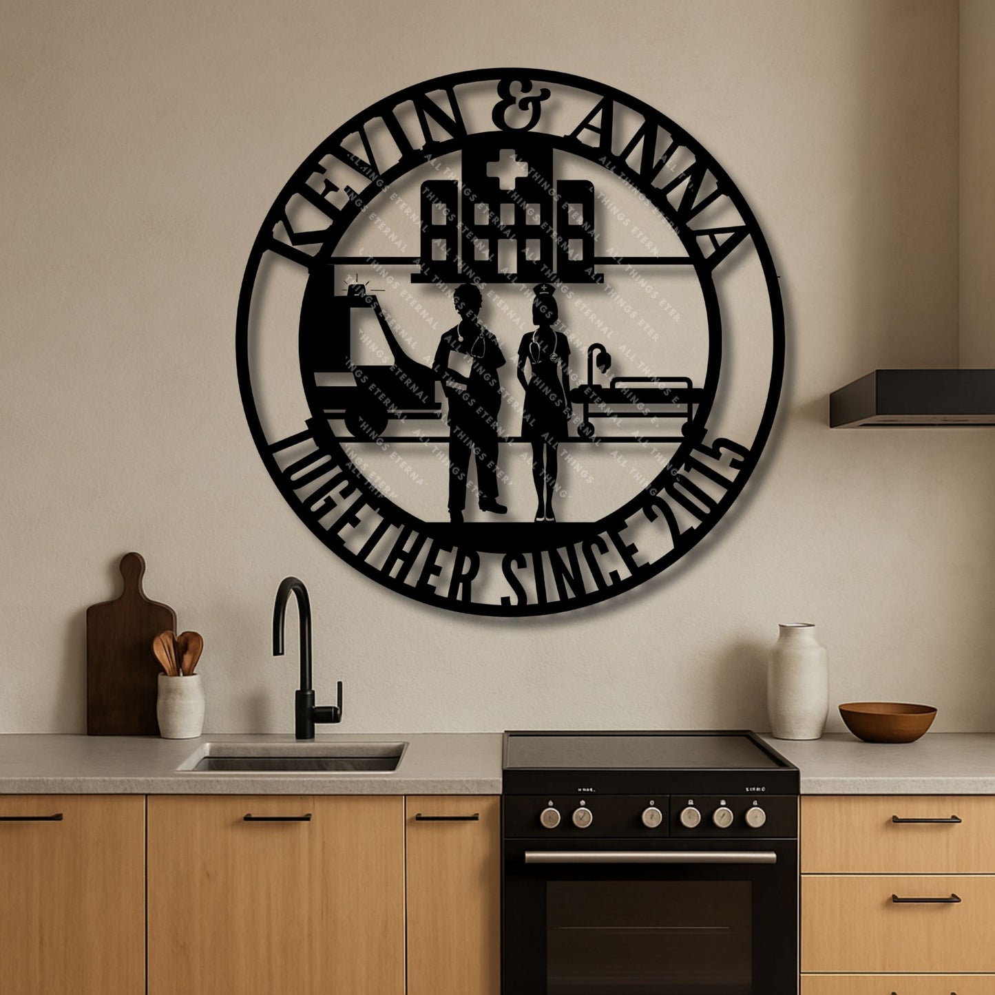 Personalized Doctor Couple Metal Sign – Custom Medical Gift