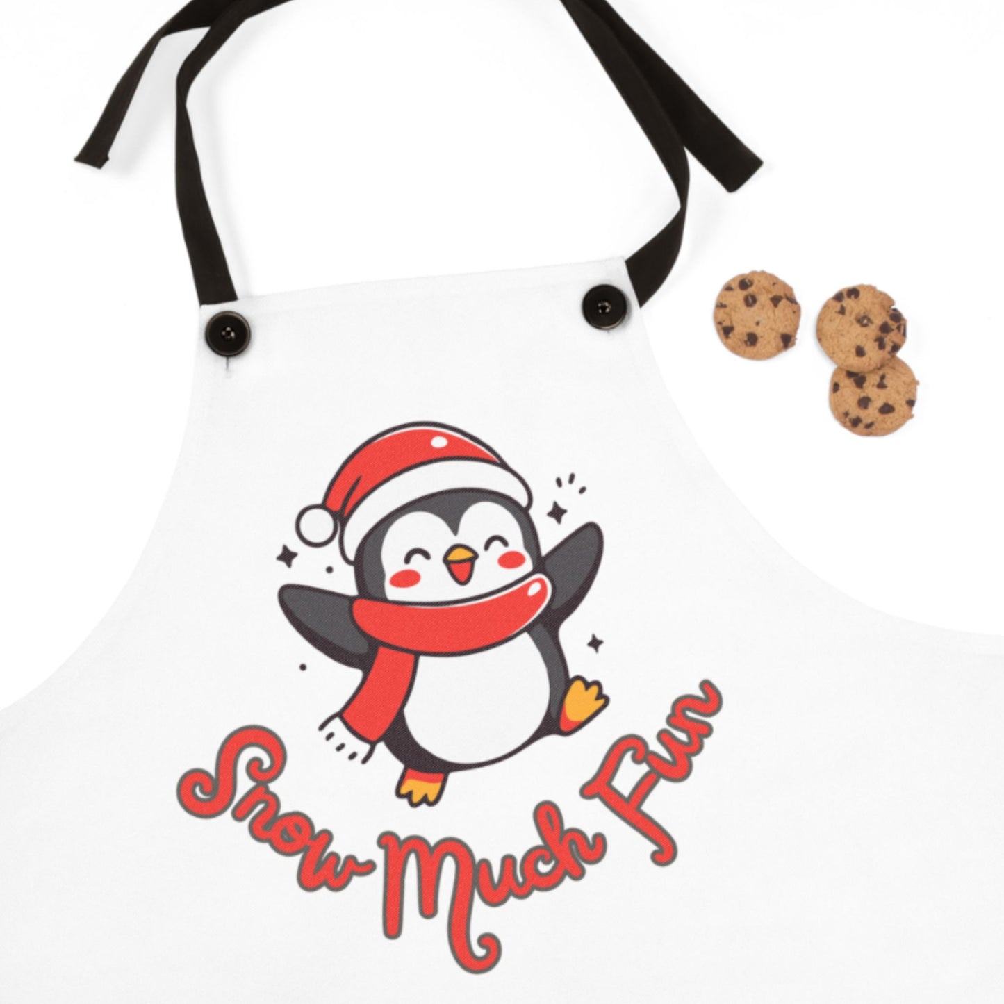 Snow Much Fun Penguin Apron – Cute Christmas Cooking Kitchen Apron