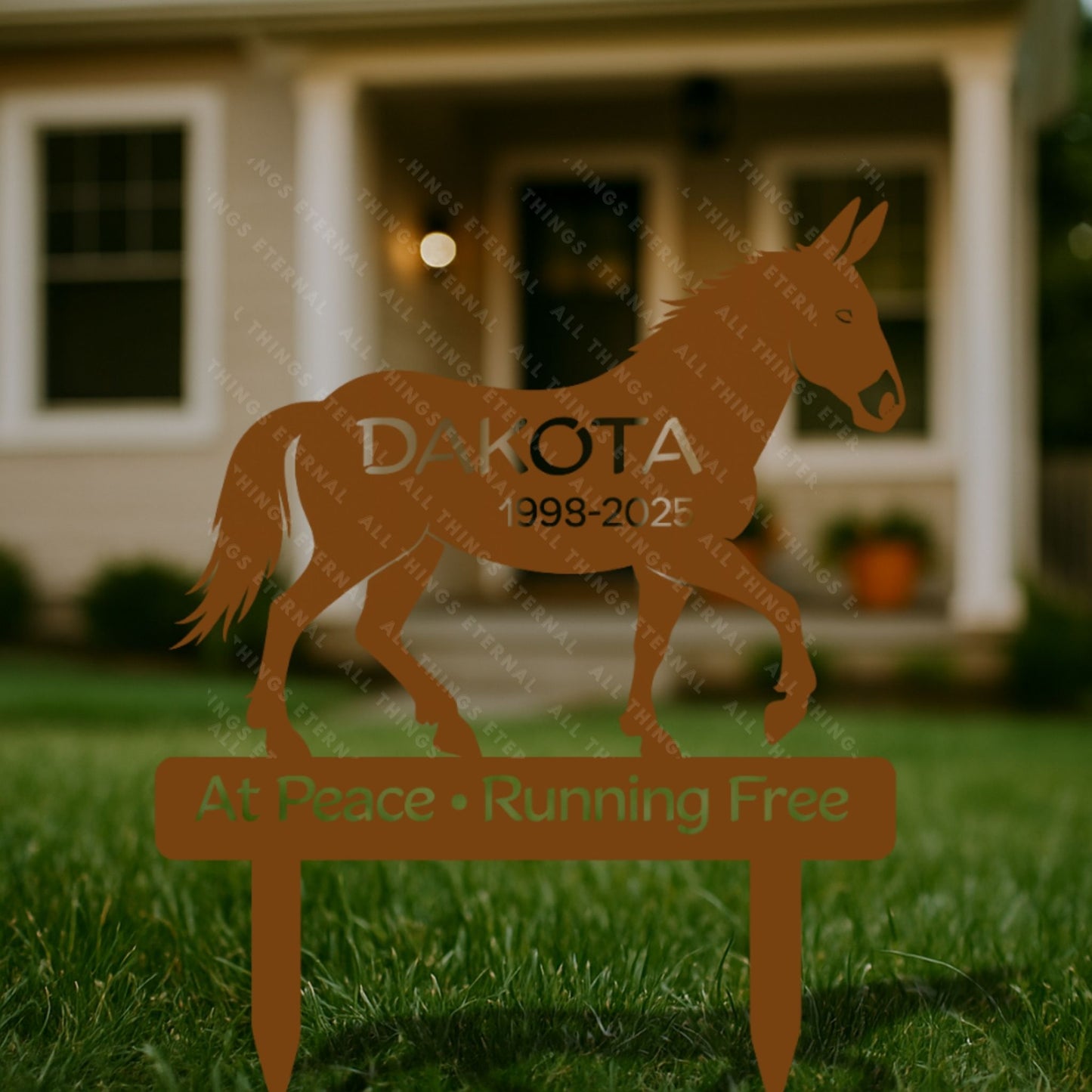 Personalized Mule Memorial Garden Stake Sign