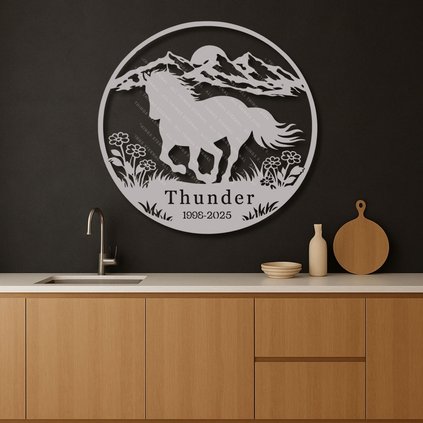 Personalized Horse Memorial Metal Sign – Custom Engraved Tribute Gift