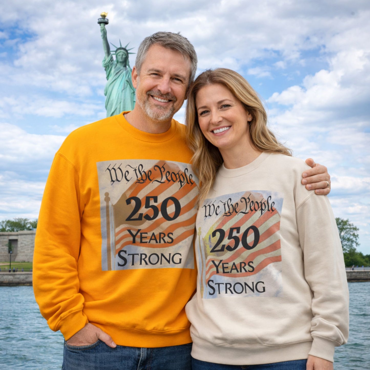 250 Years Strong Sweatshirt — "We the People" American Flag Crewneck