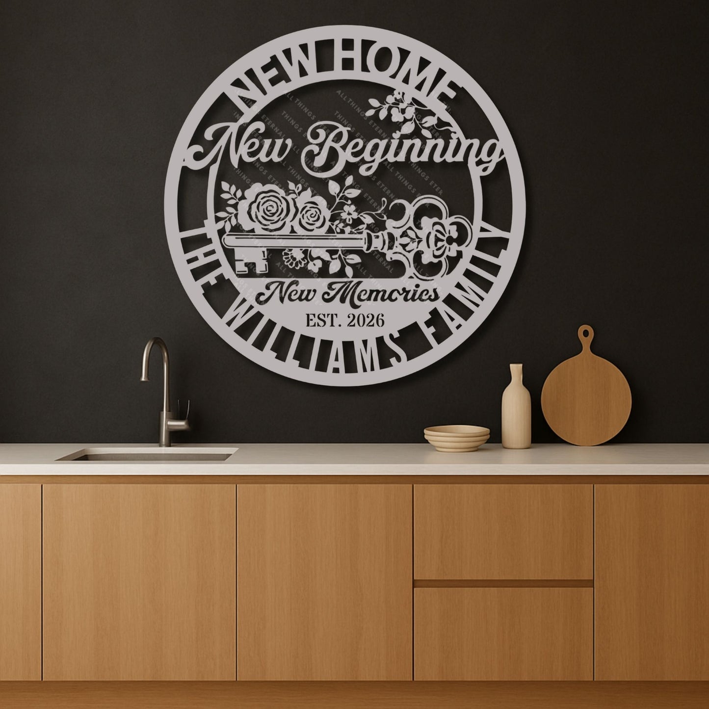 Personalized New Home Metal Sign – Housewarming Gift for New Homeowners