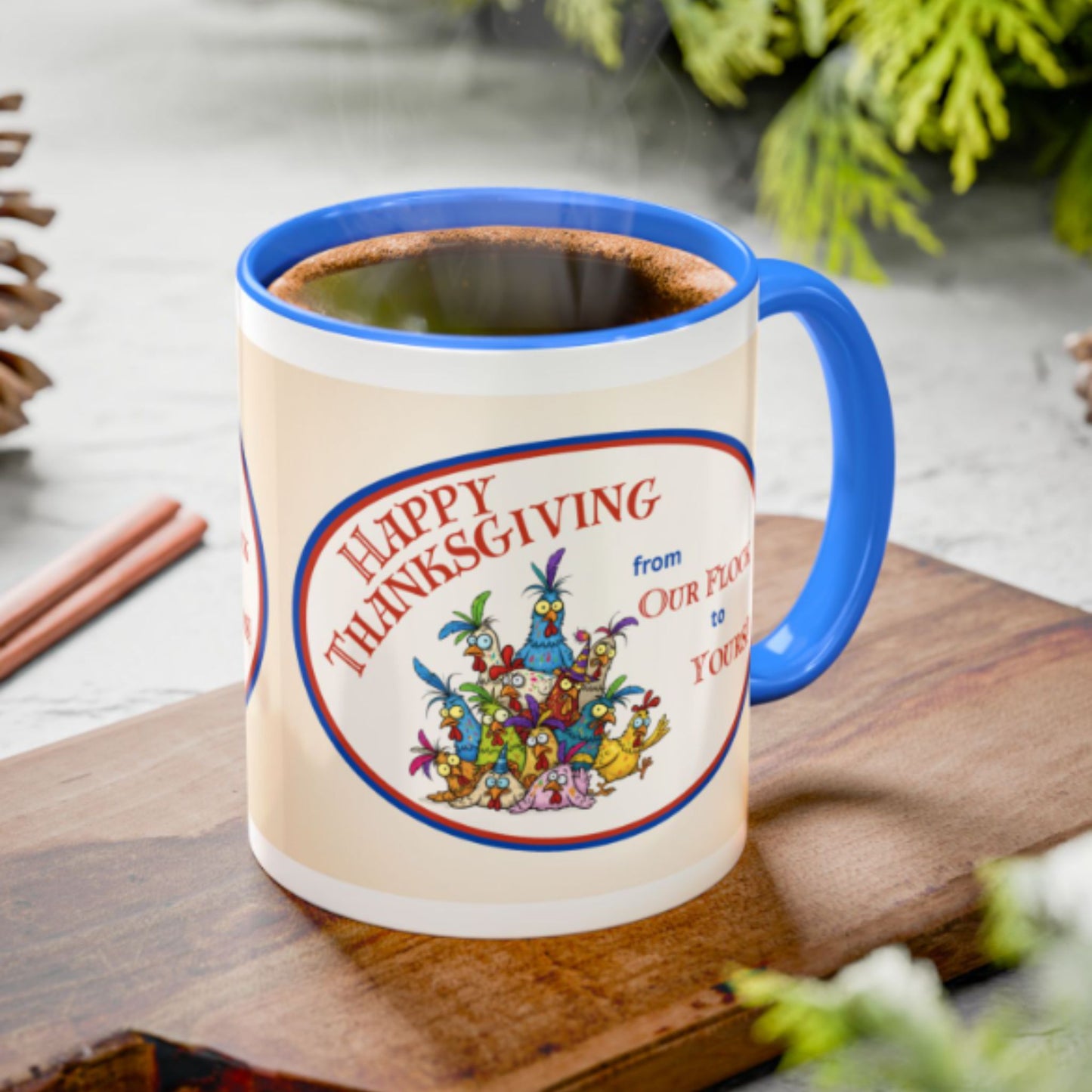 From Our Flock to Yours Mug | Fun Thanksgiving Coffee Cup Gift