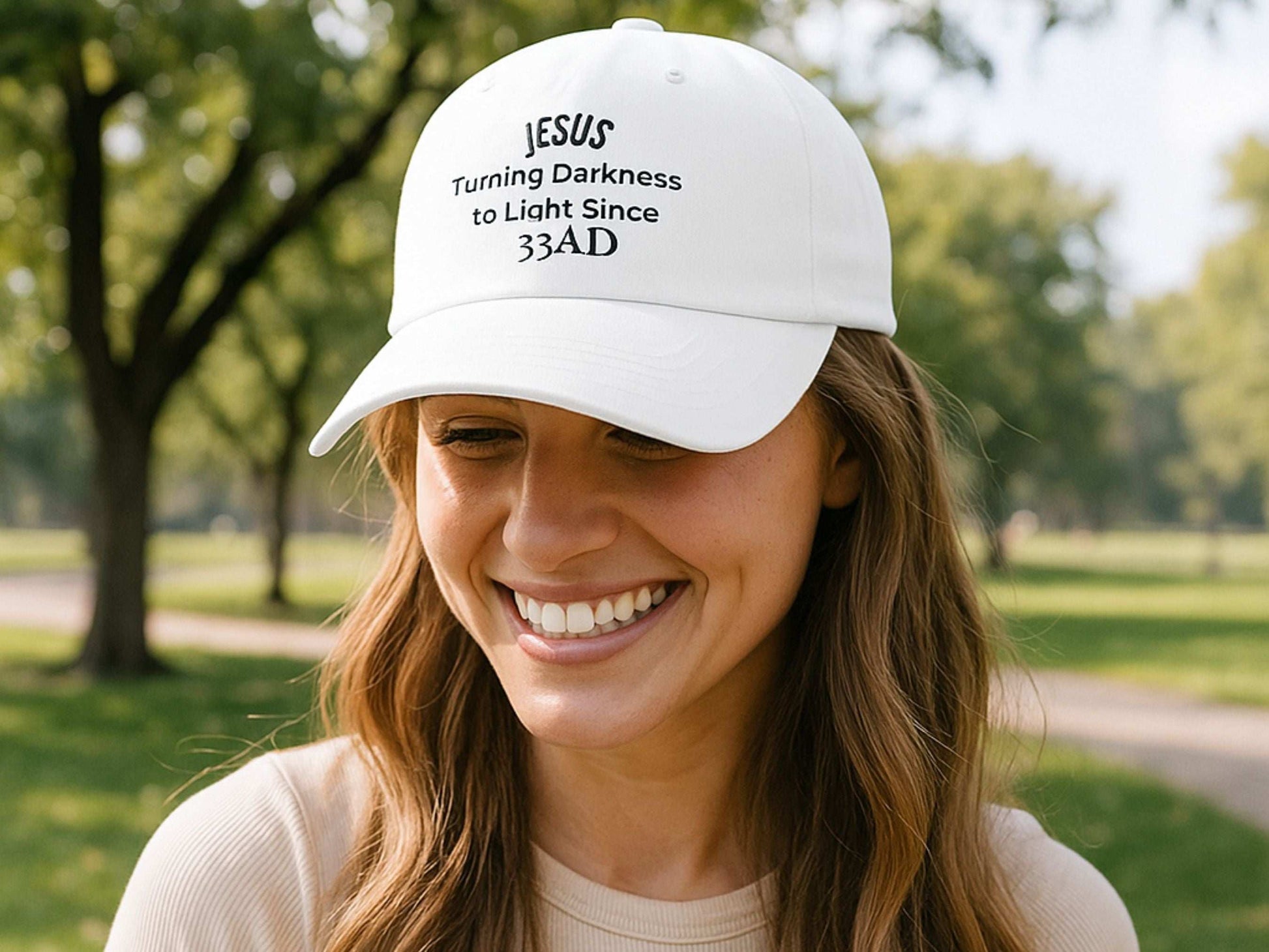 Jesus 33 AD Embroidered Mom Hat - Christian Baseball Cap