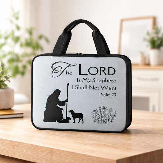 Canvas Zipper Bible Bag – Psalm 23, The Lord Is My Shepherd