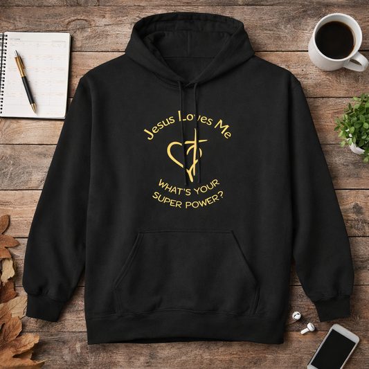 Jesus Loves Me Hoodie – Christian Faith Sweatshirt with Cross Heart