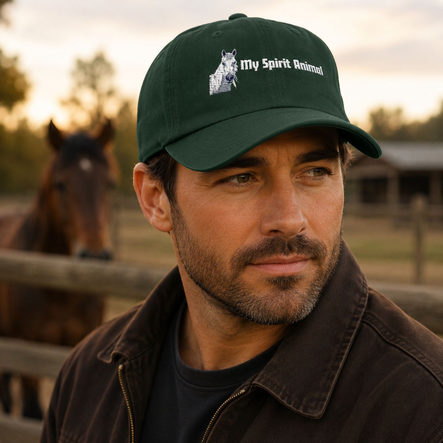 Emotional Support Animal Dad Cap — My Spirit Animal Embroidered Hat