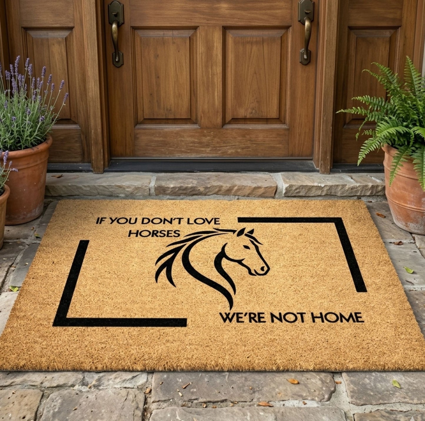 Funny Horse Lover Doormat – If You Don’t Love Horses We’re Not Home