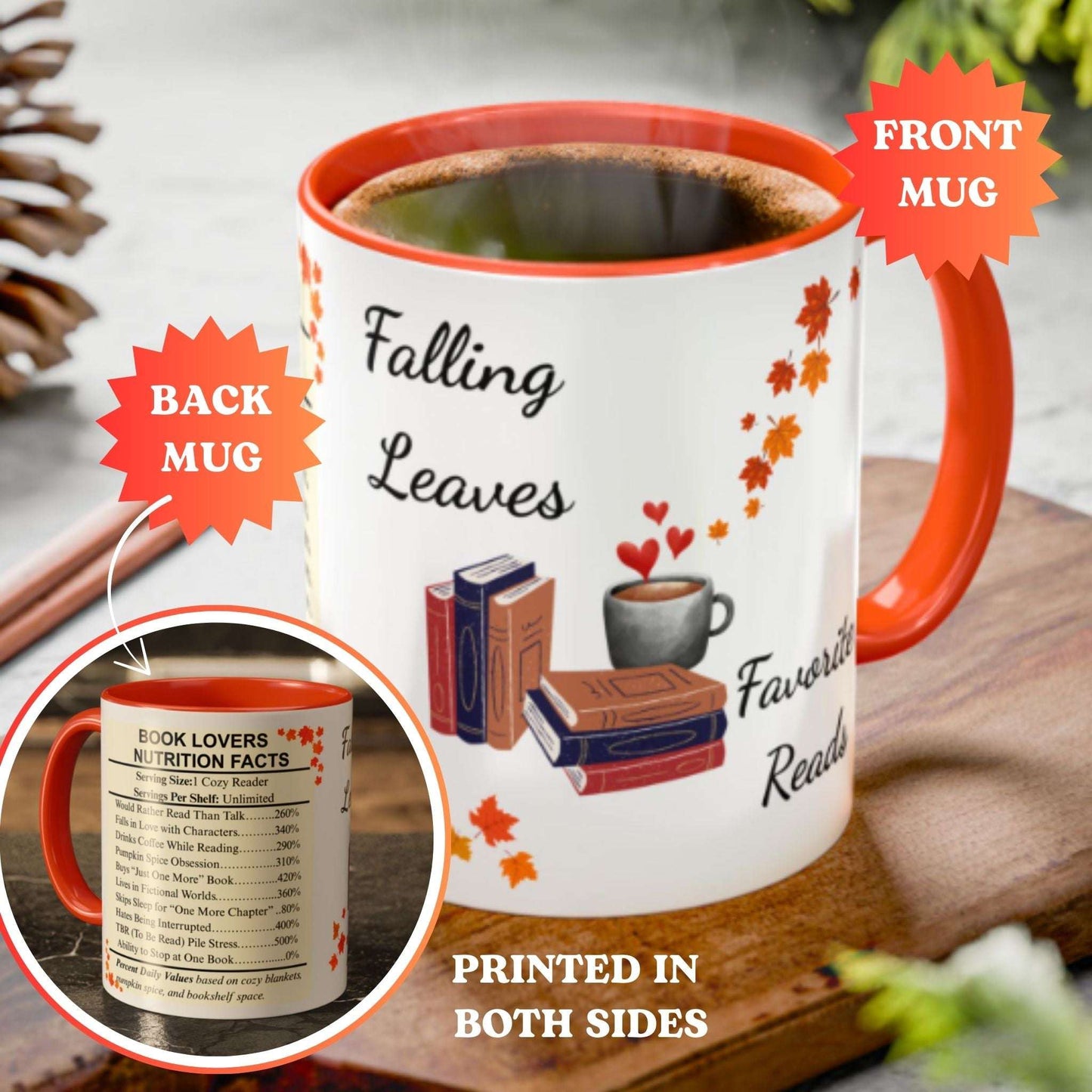 Book Lover Mug 11oz – Fall Coffee & Tea Cup, Inspirational Reading Gift