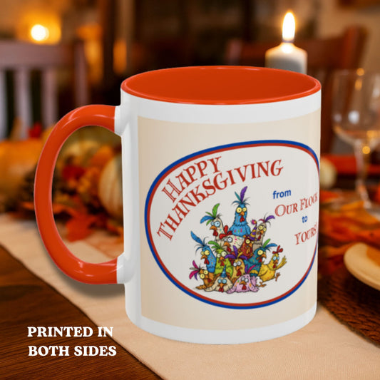 From Our Flock to Yours Mug | Fun Thanksgiving Coffee Cup Gift