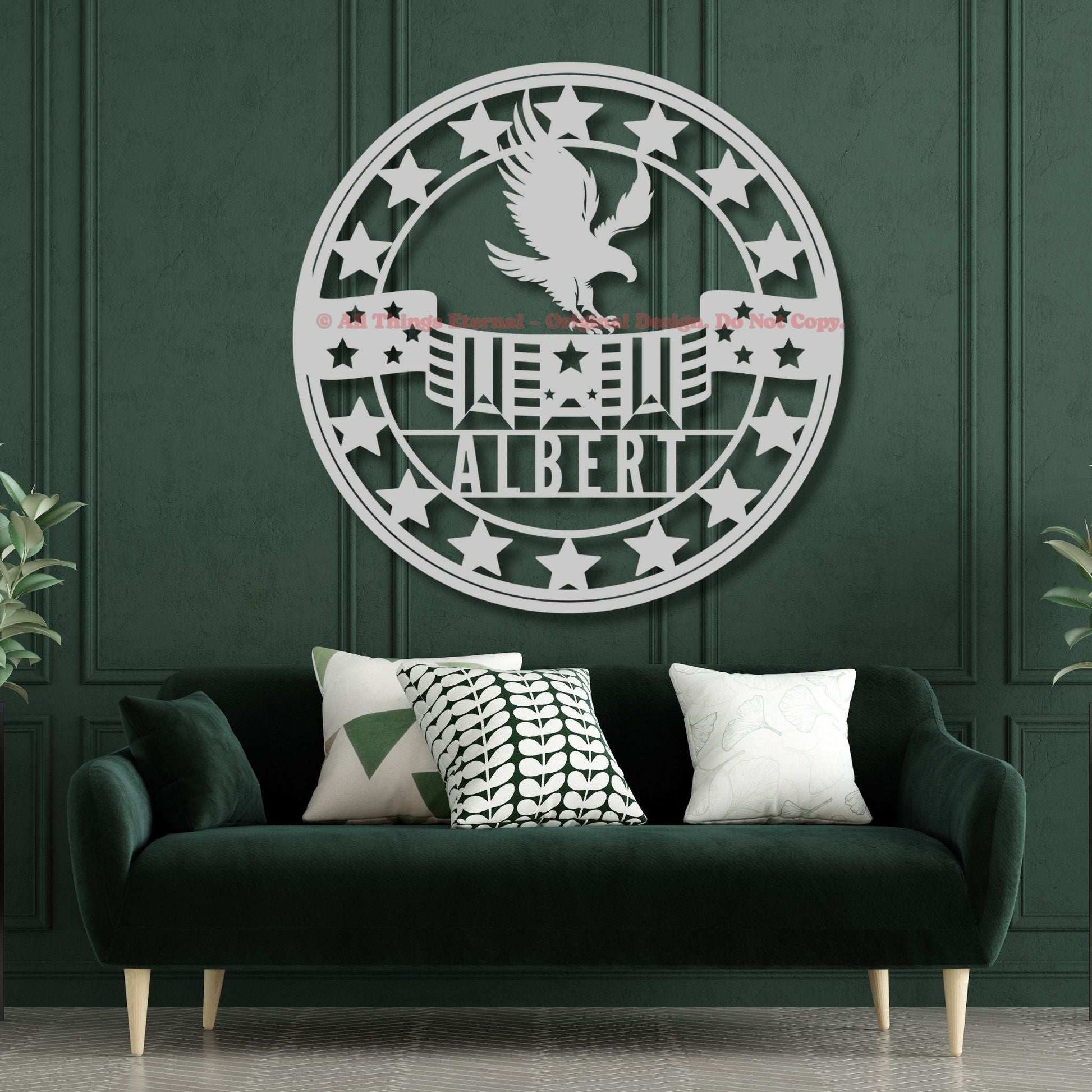 Custom Patriotic Metal Sign- Military Gifts Decor