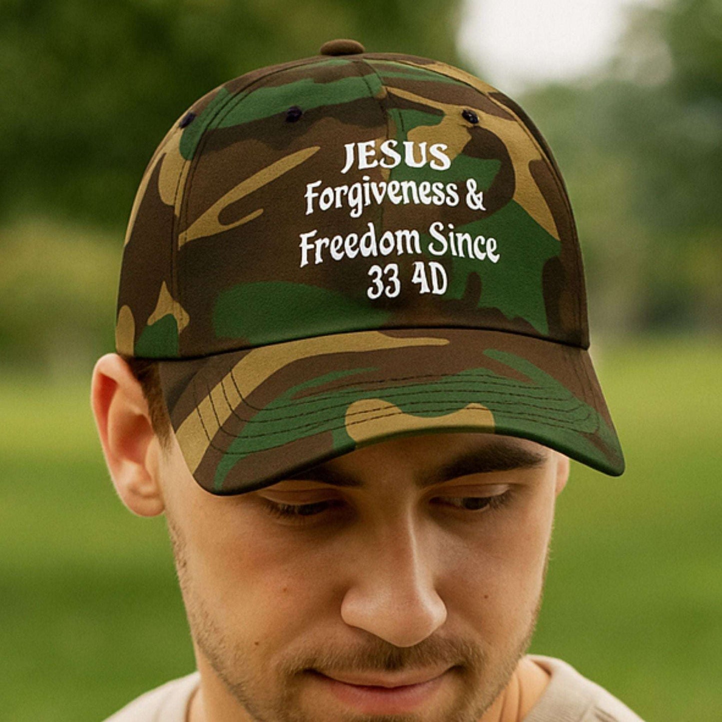 JESUS Forgiveness & Freedom Since 33 AD-Christian Embroidered Baseball Cap