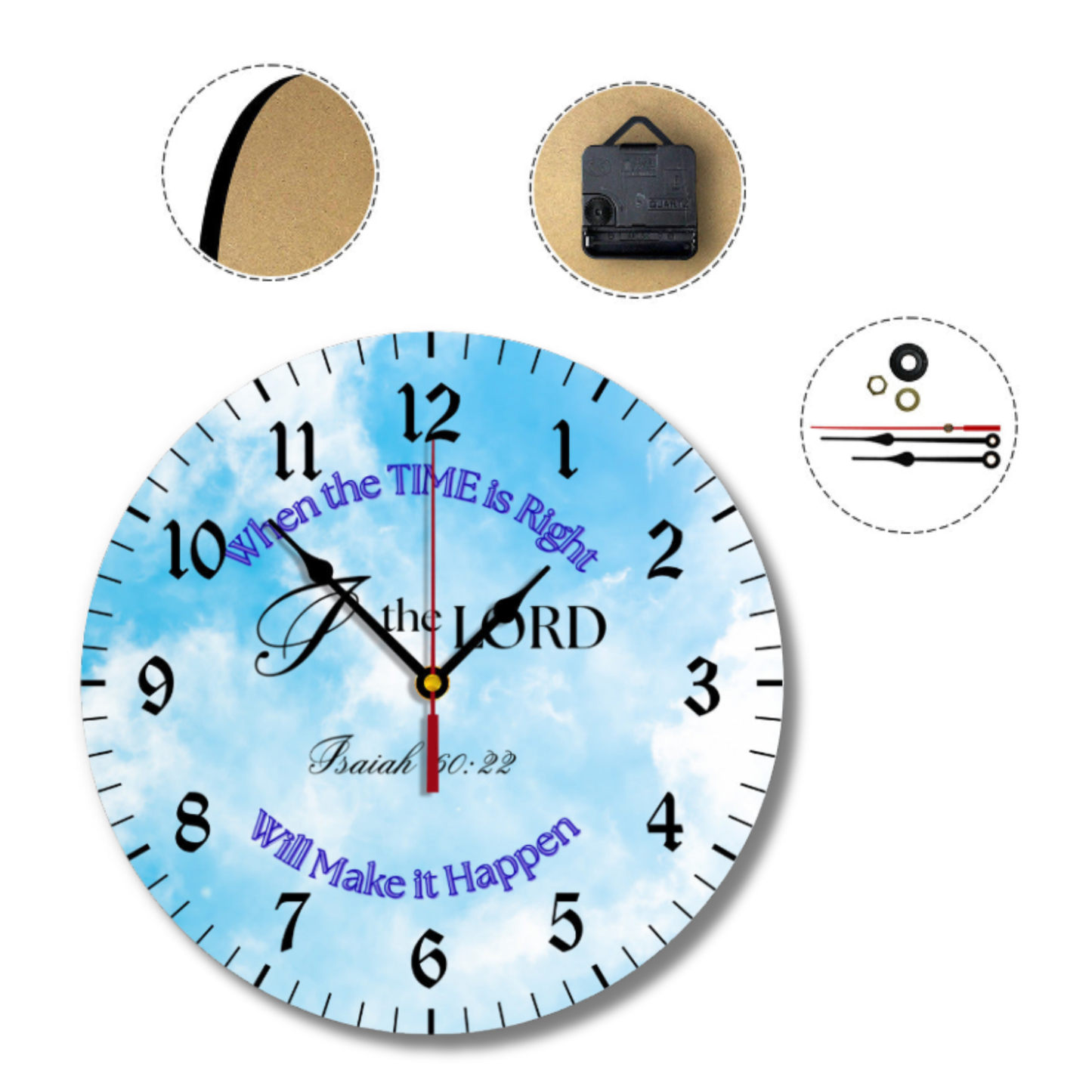 Christian Wall Clock | Isaiah 60:22 Scripture Home & Faith Gift