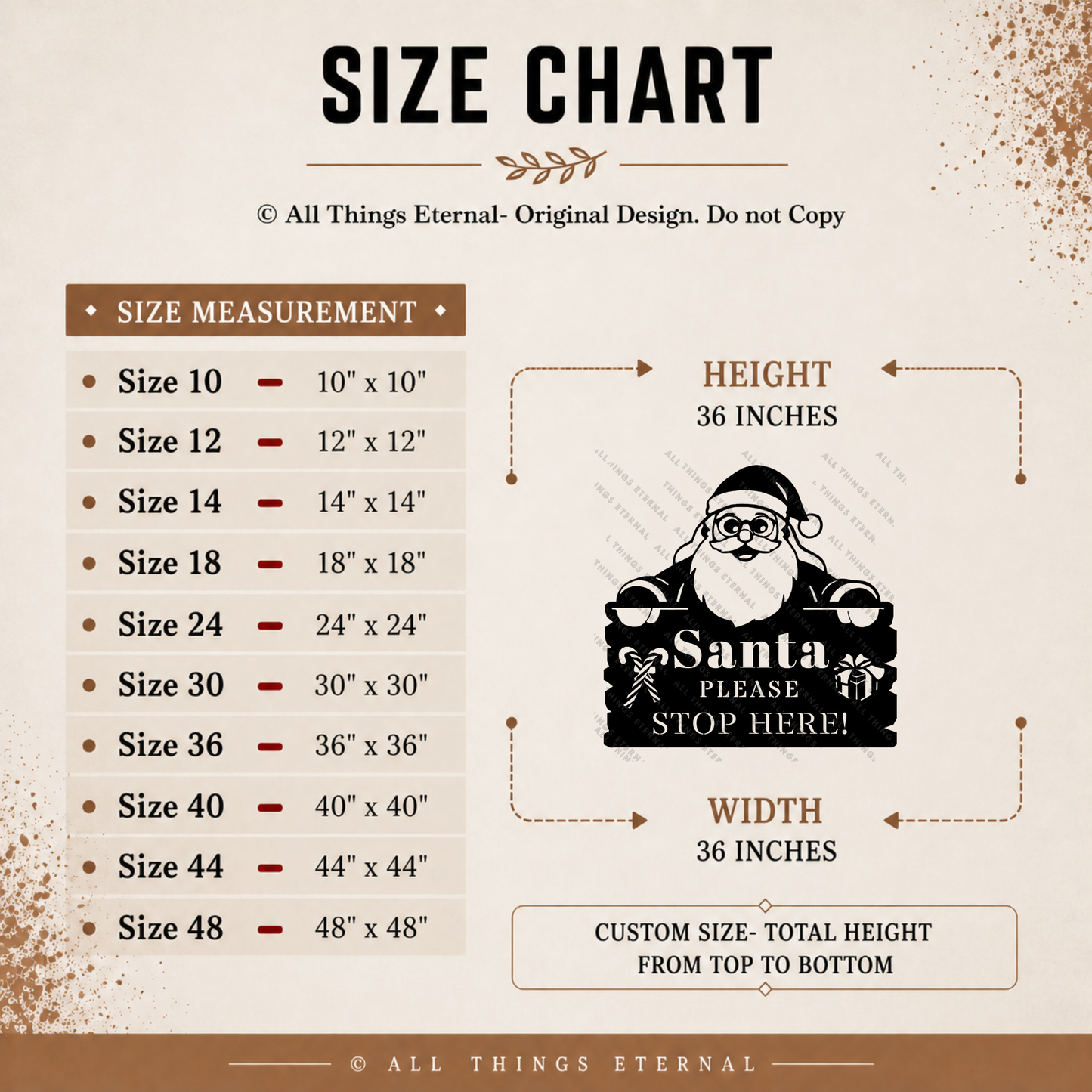 Santa Please Stop Here Metal Christmas Sign | Holiday Decor